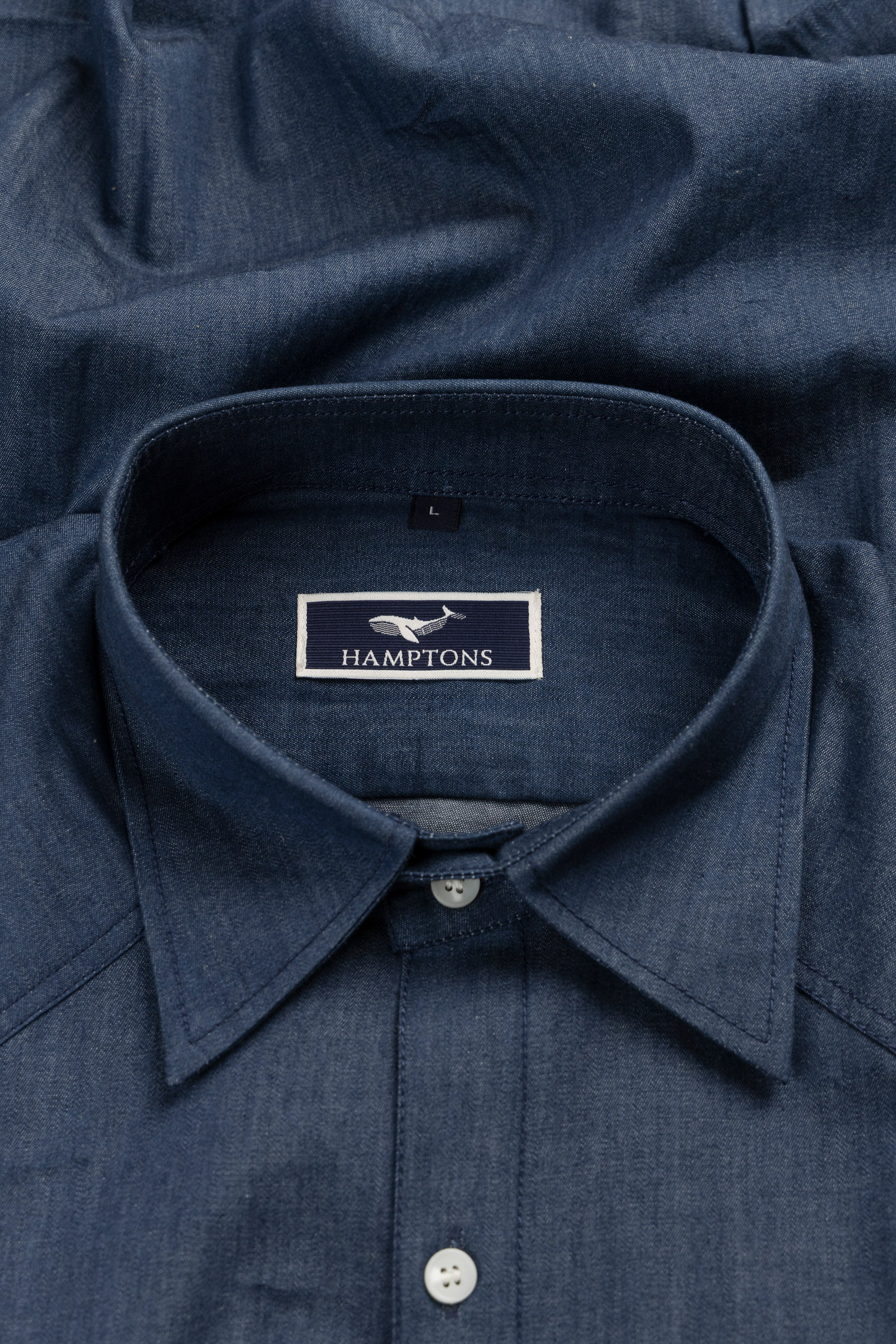 Chambray Denim– Western Flap Pockets Utility Shirt