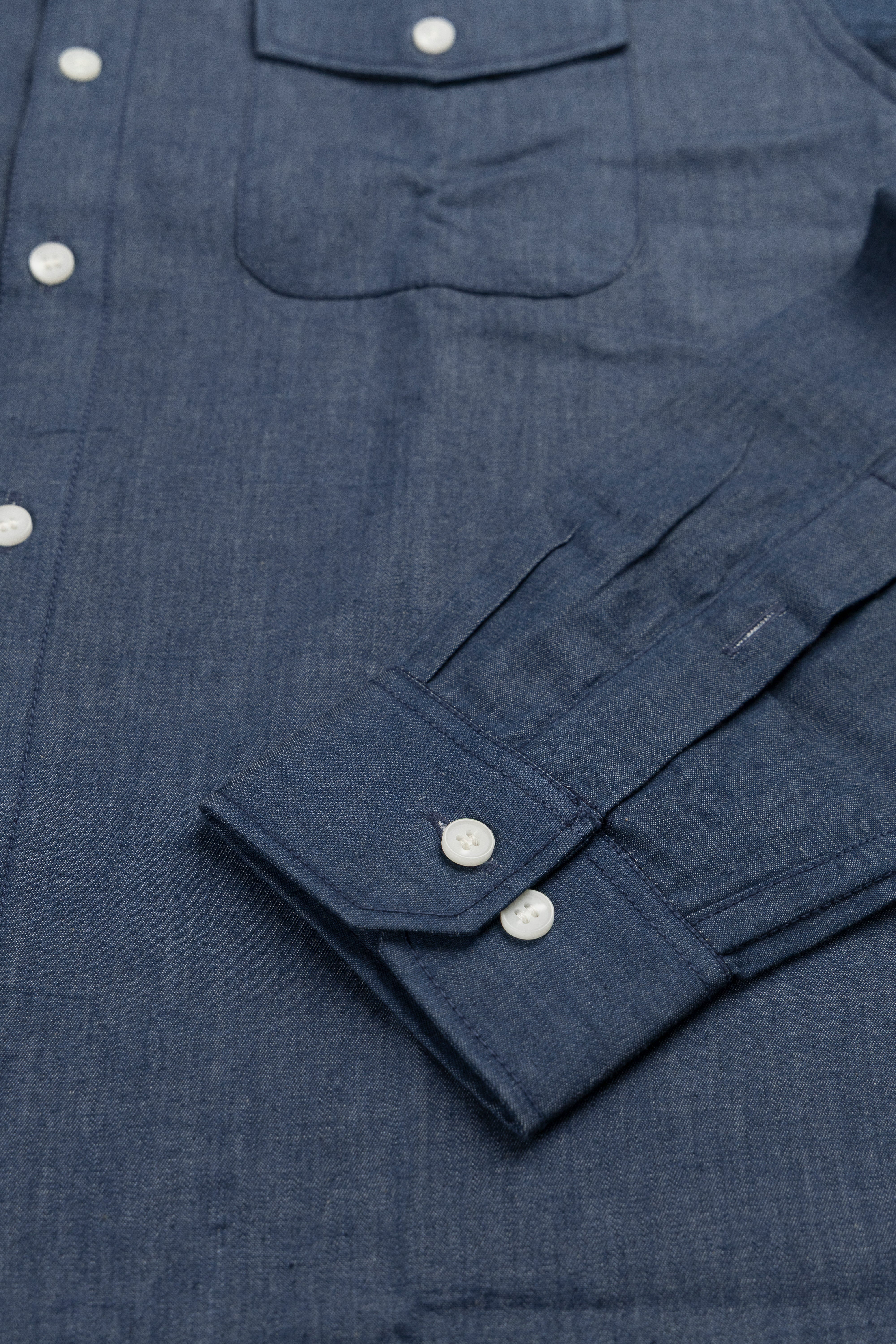 Chambray Denim– Western Flap Pockets Utility Shirt