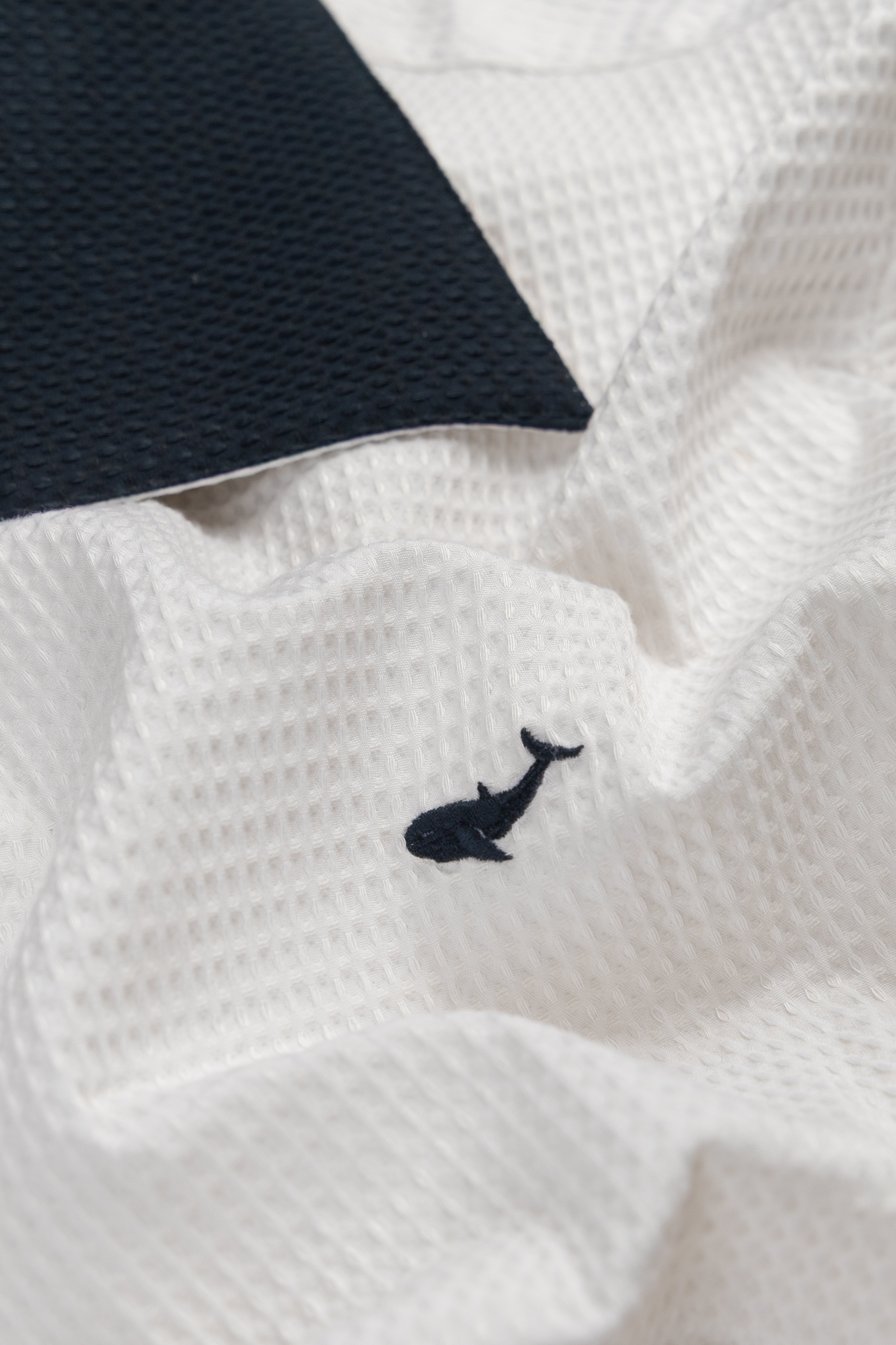 Monaco Waffle Knit- Wide Collar Shirt