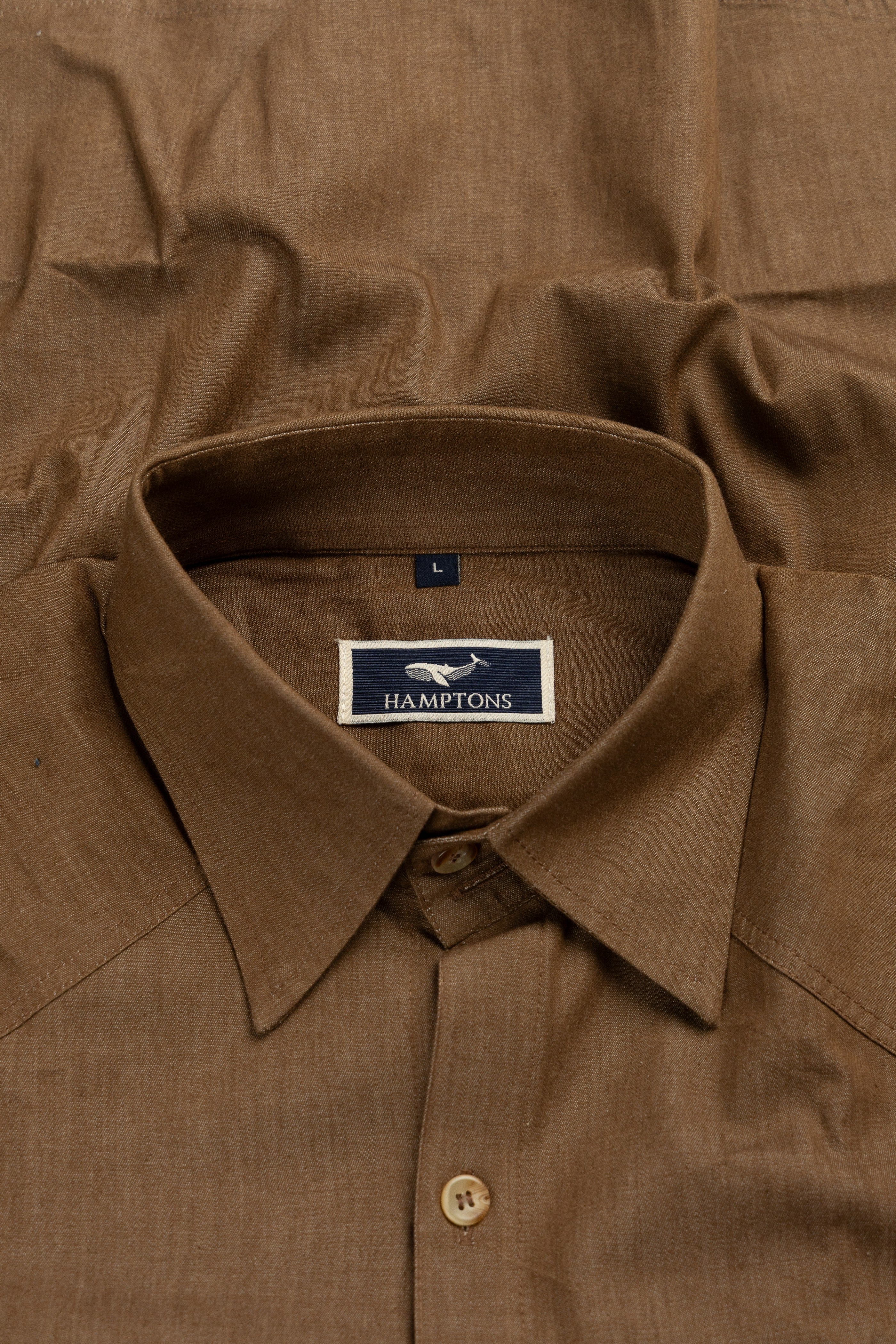 Brown Denim–Western Flap Pockets Utility Shirt