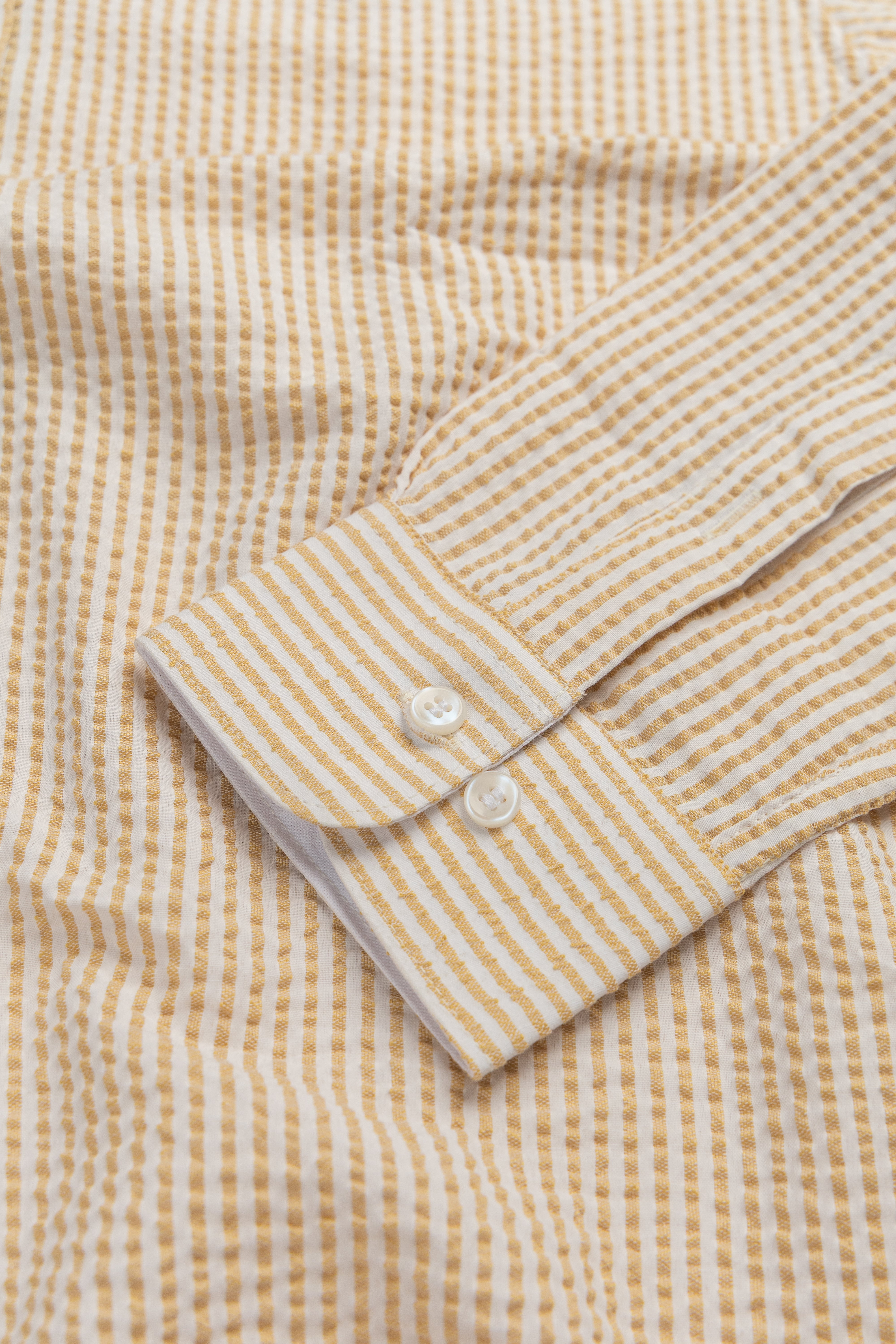 Resort Pinstripe Seersucker- Double Collar Style Shirt