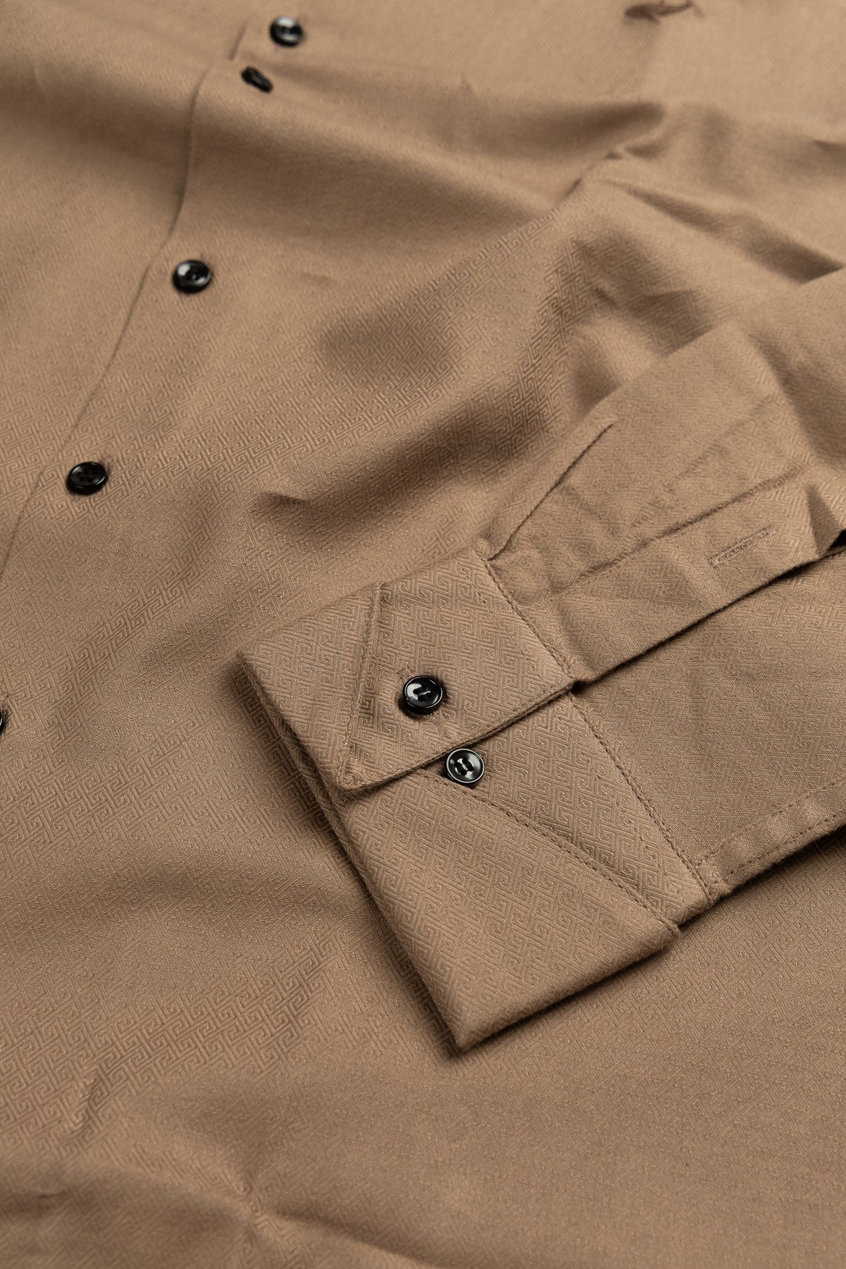 The Cigar Brown Cotton- Button Down Spread Collar Shirt