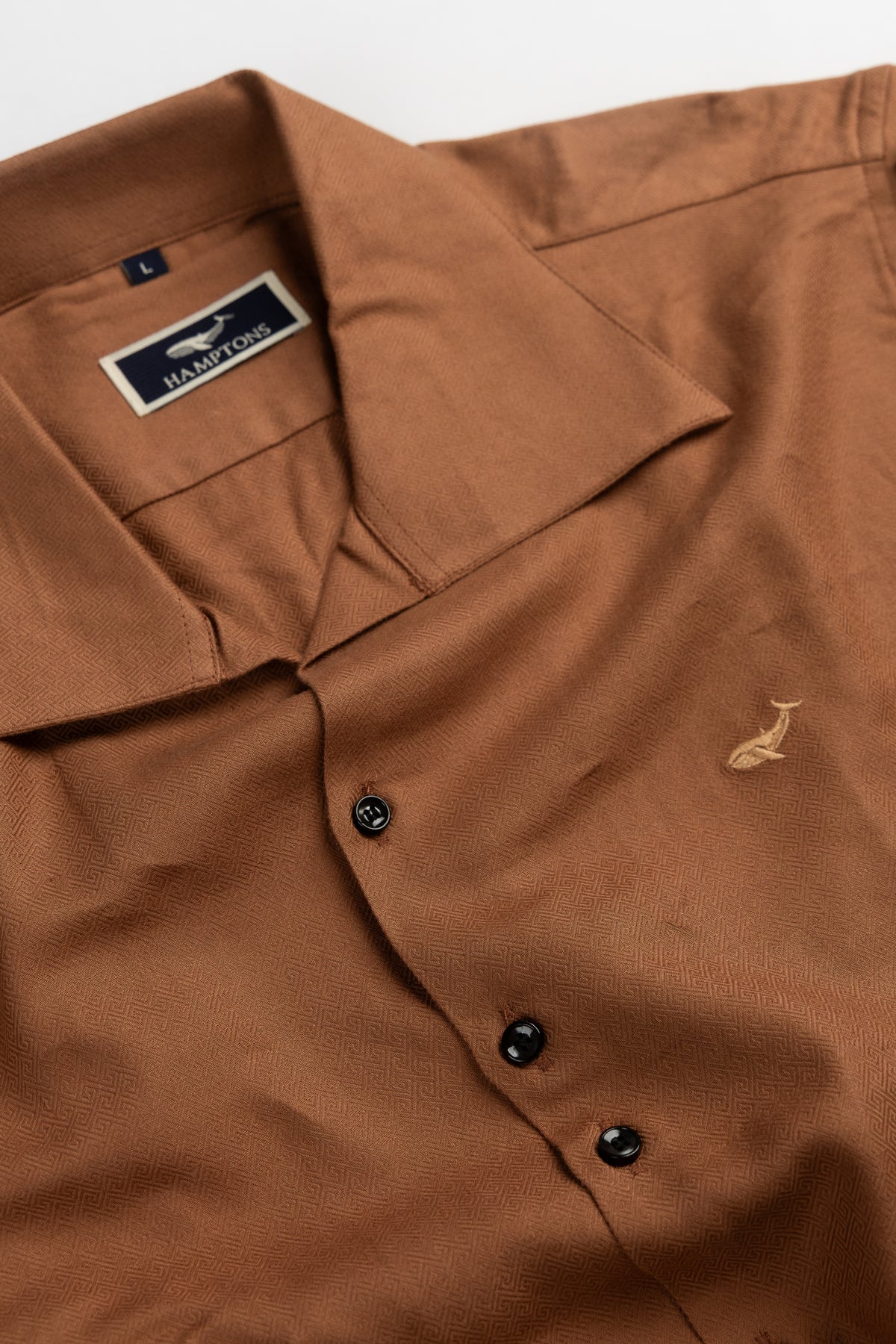 The Dark Brown Cotton- Button Down Spread Collar Shirt