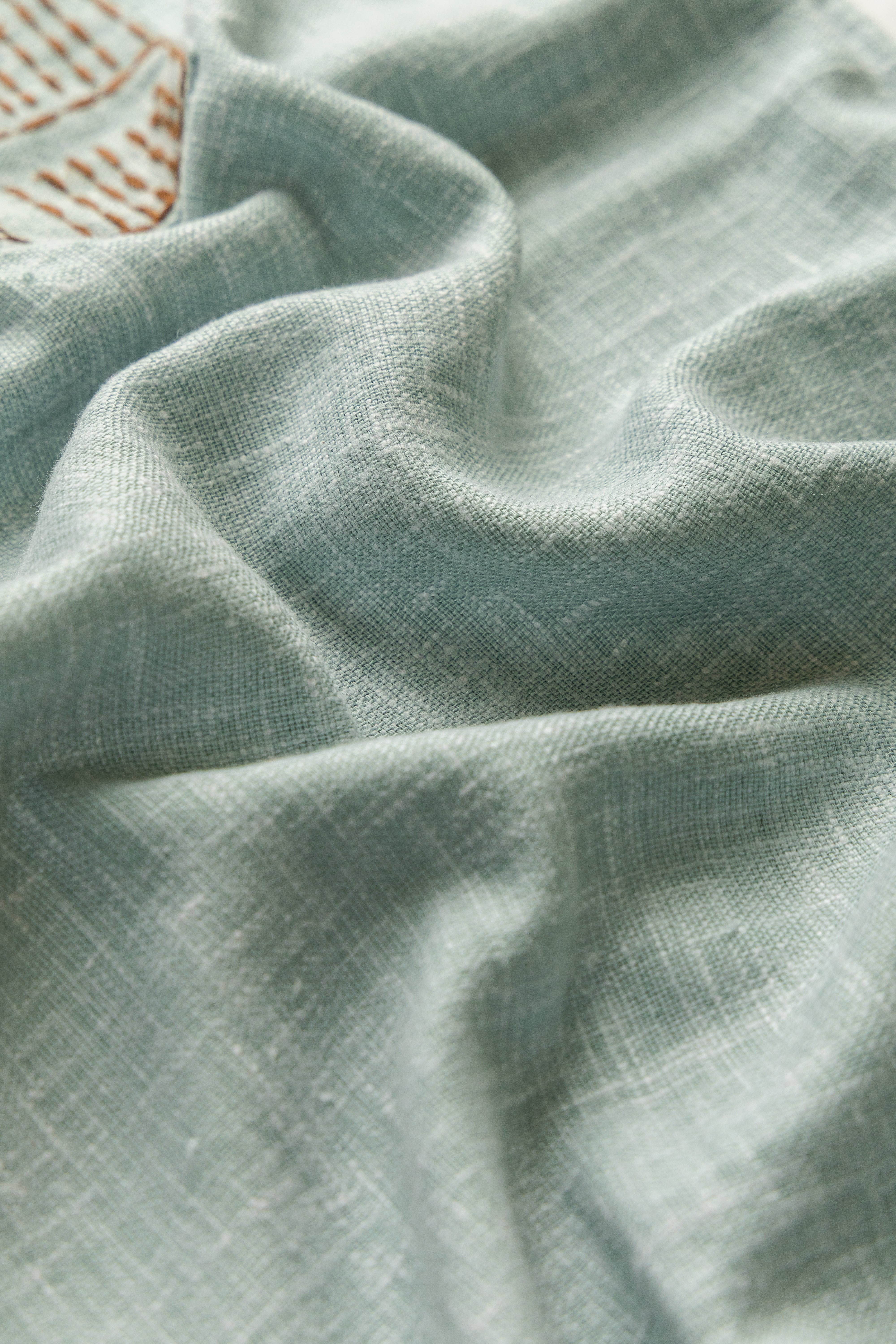 Chawal Takka Stitch- Wide Collar Bespoke Sea Green Shirt