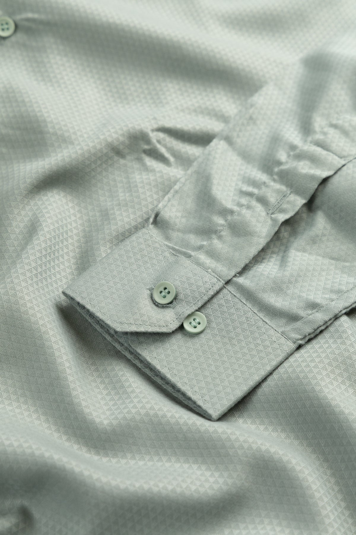 Micro Jacquard Light Grey 100% Cotton Cooper Collar Shirt