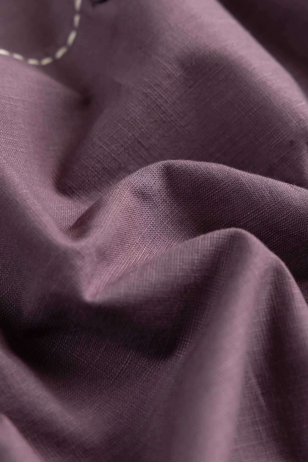 Saddle Stitch Mauve- Chawal Takka Stitch Spread Collar Shirt