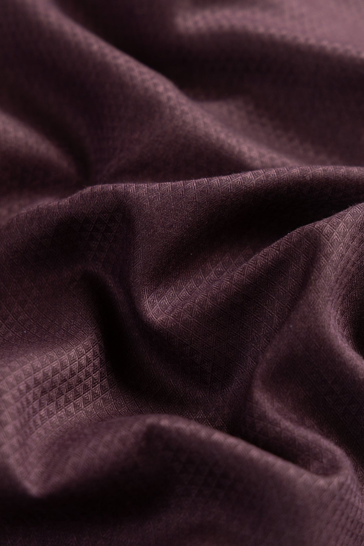 Plum Micro Jacquard 100% Cotton Cooper Collar Shirt