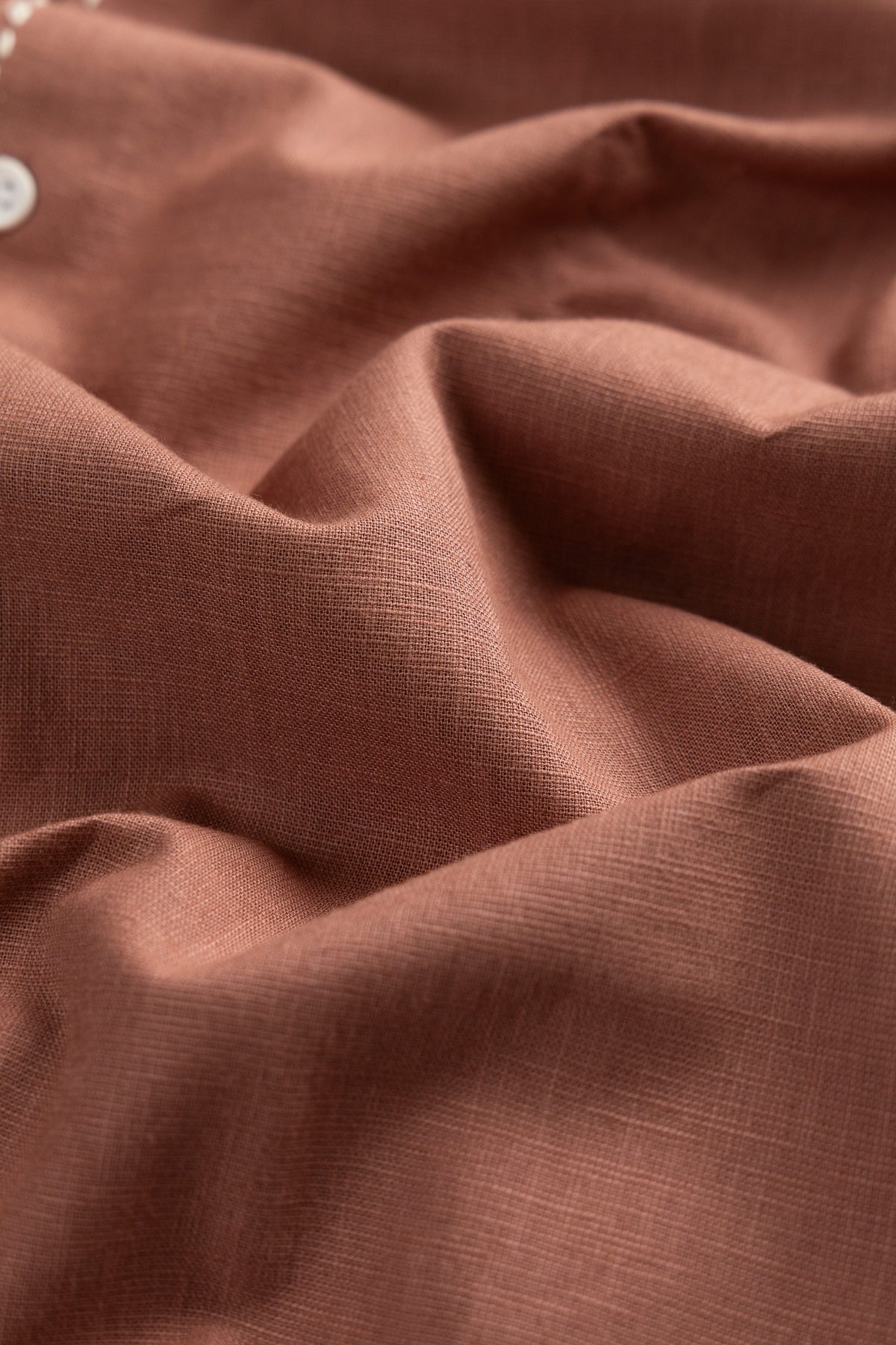 Saddle Stitch Rust- Chawal Takka Stitch Spread Collar Shirt