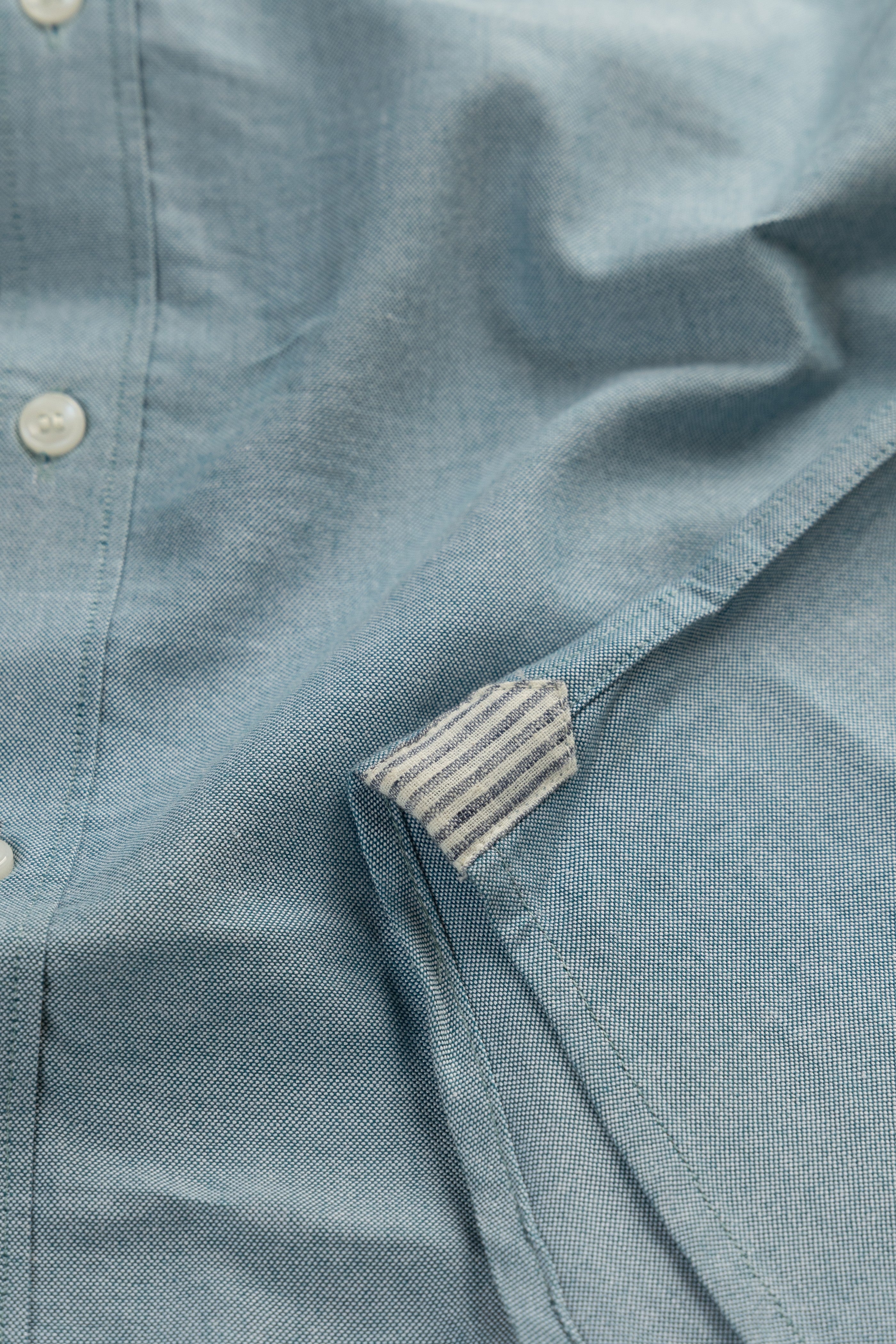 Fine Count Oxford- Broad Collar and Elbow Patches Sky Blue Shirt