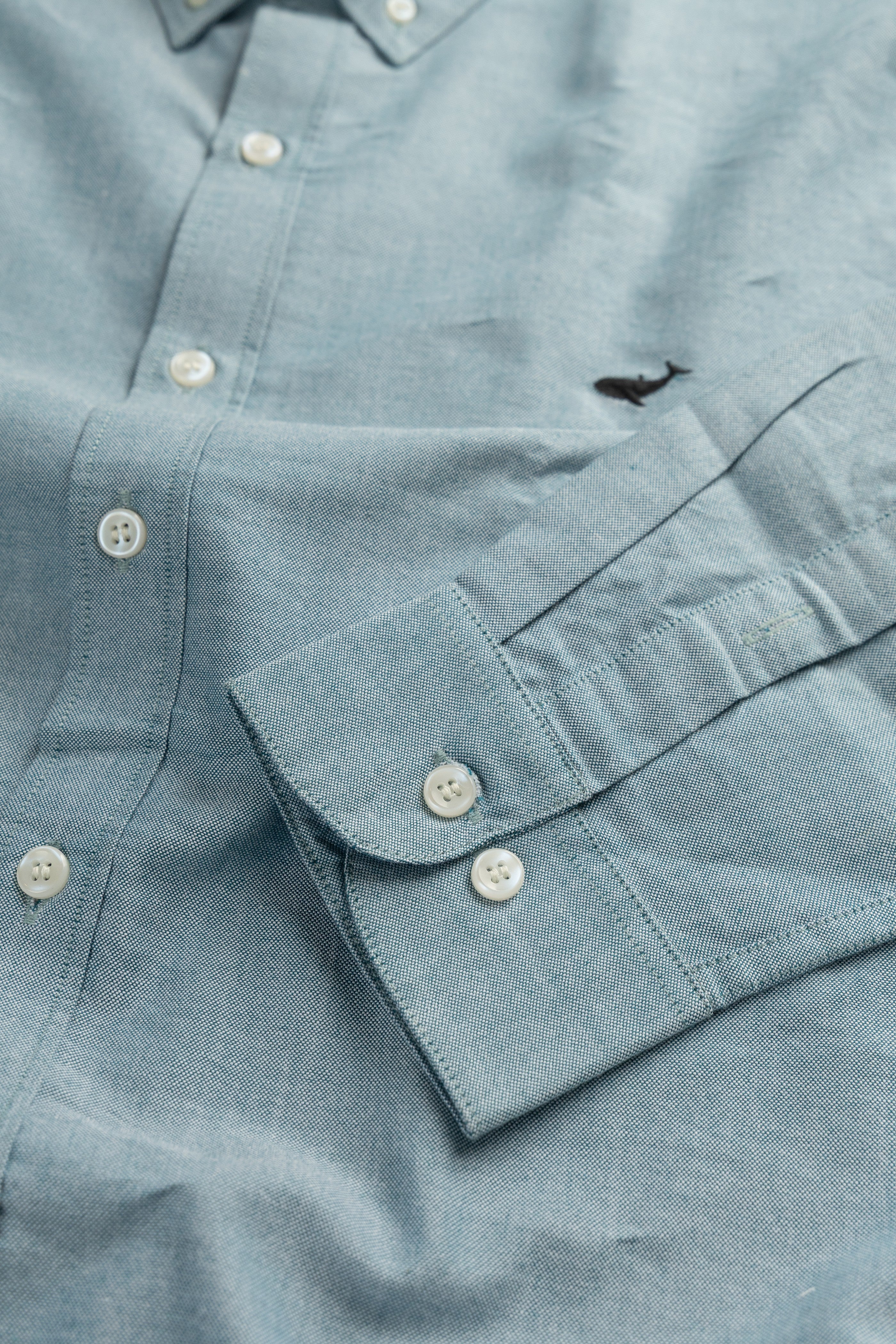 Fine Count Oxford- Broad Collar and Elbow Patches Sky Blue Shirt