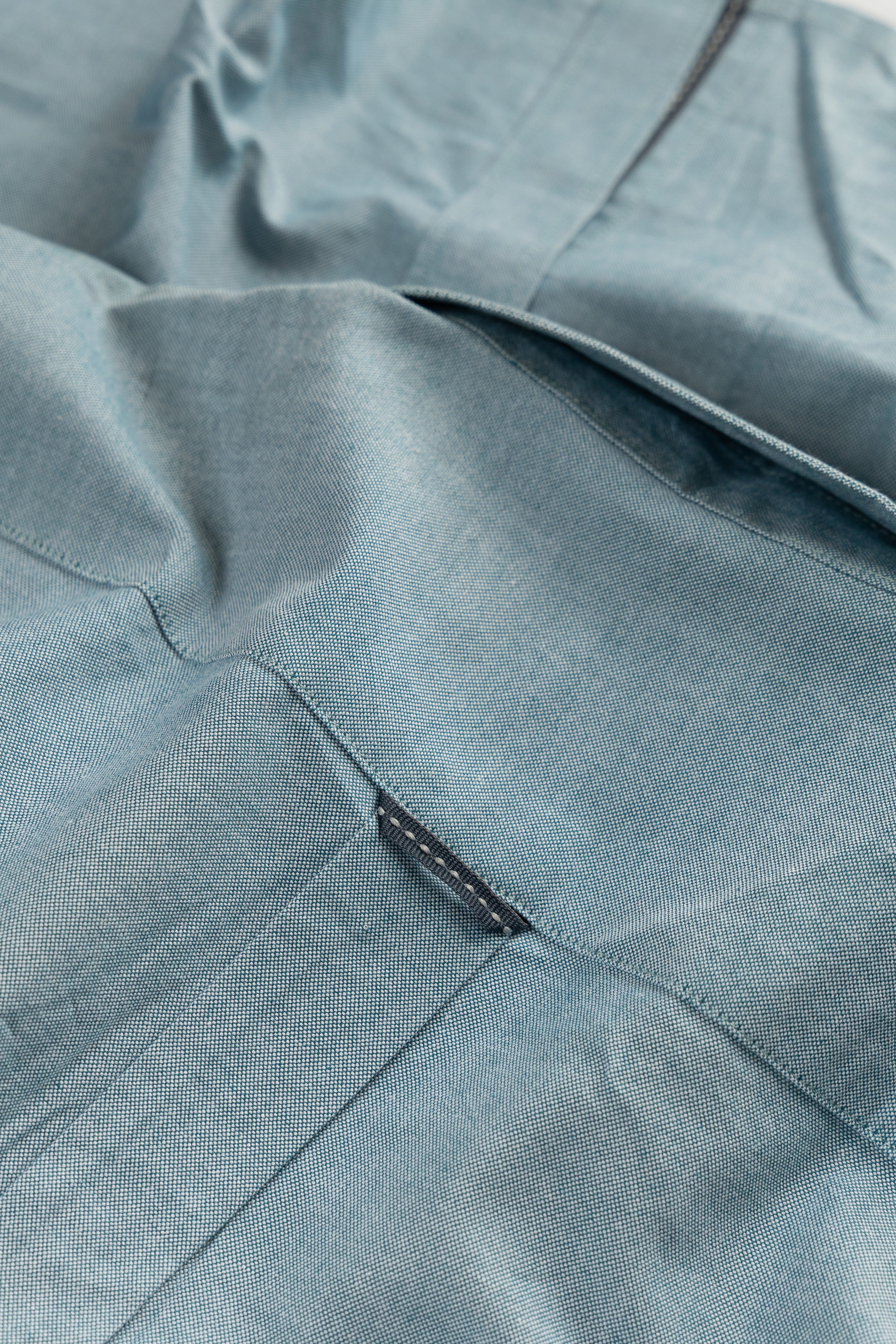 Fine Count Oxford- Broad Collar and Elbow Patches Sky Blue Shirt