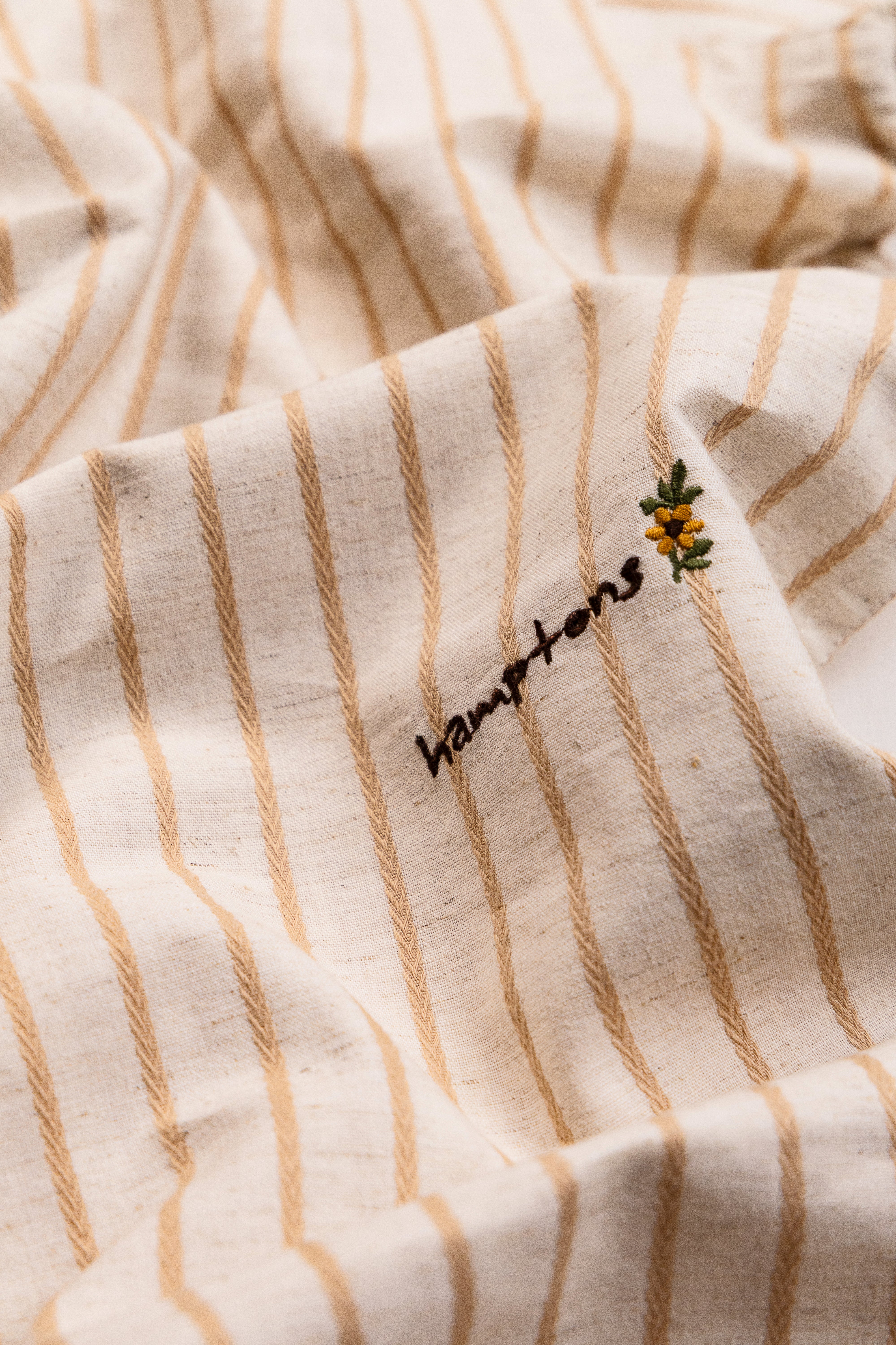 Banker Striped- Button Placket Contrast Collar Shirt
