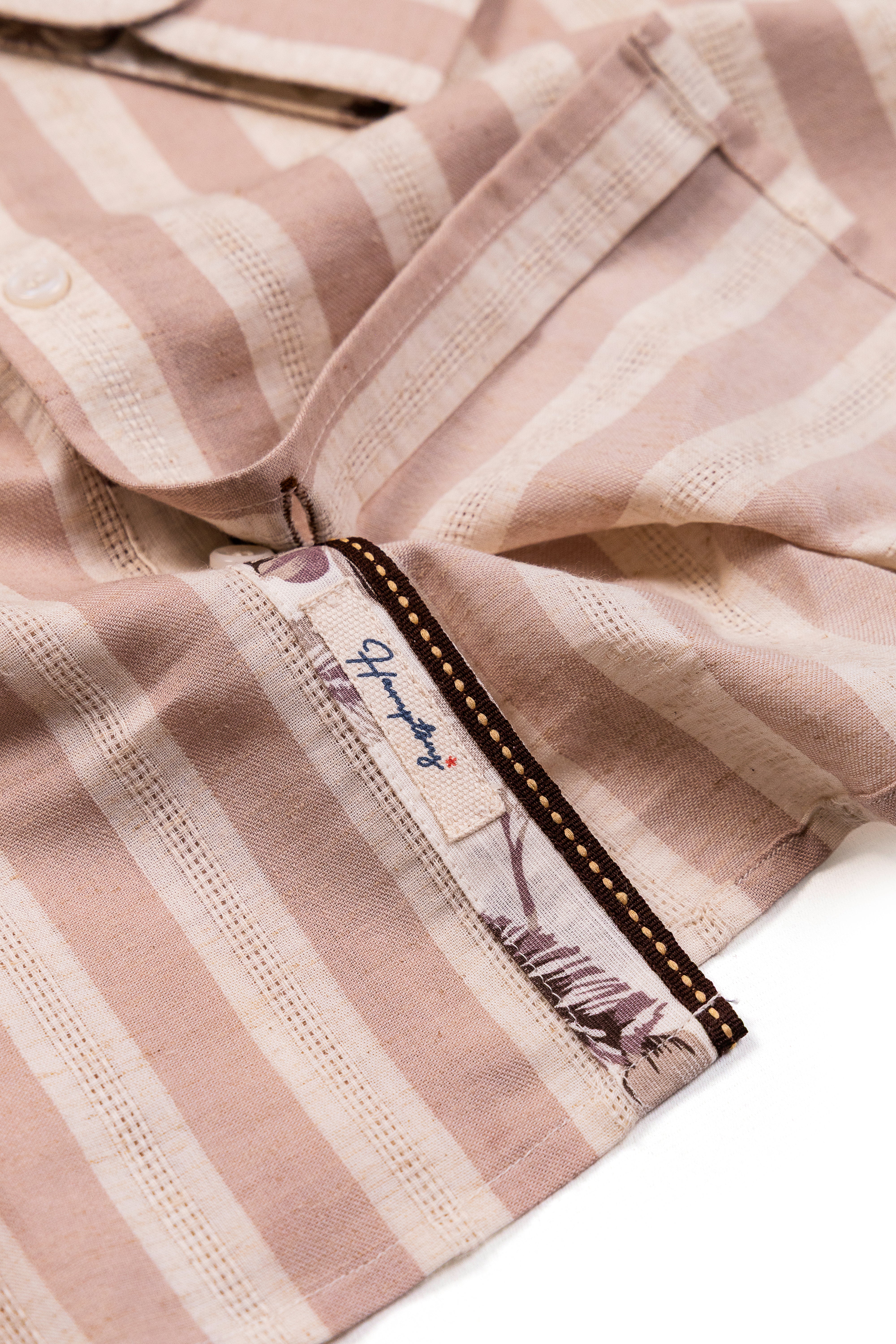 Cabana Stripe- Printed Button Placket Shirt