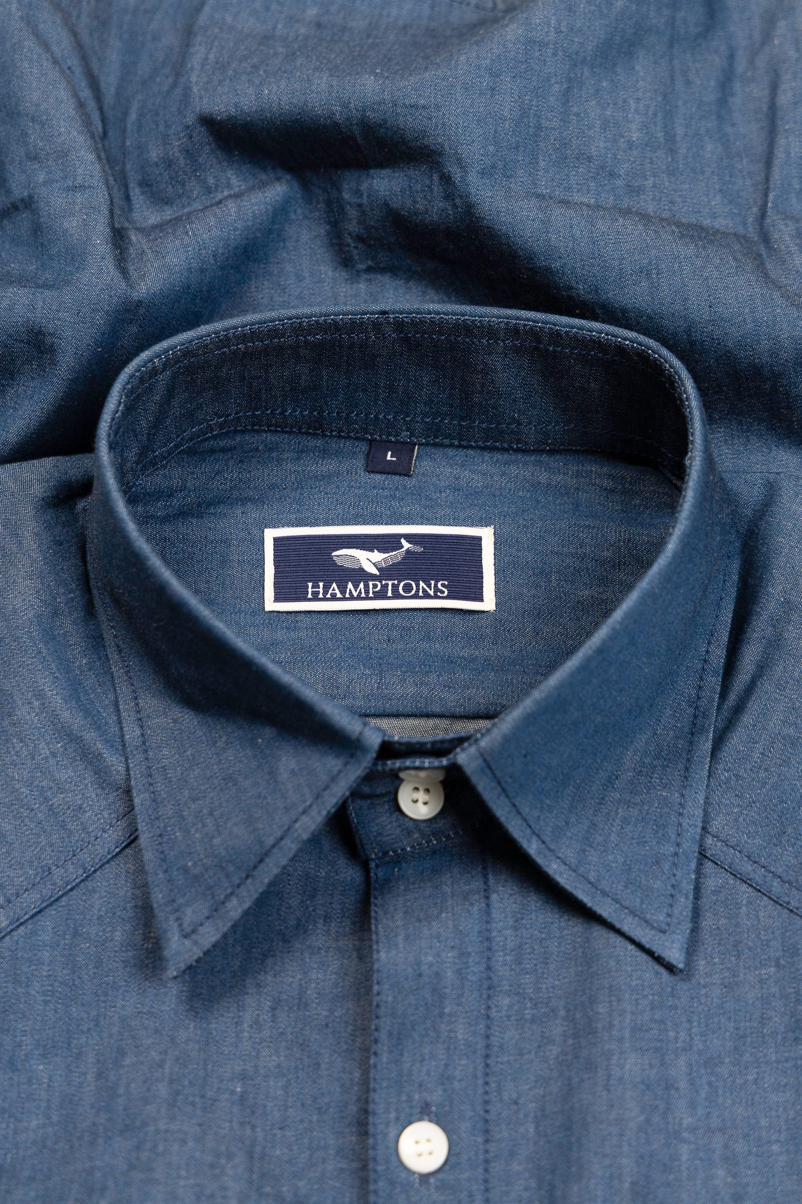 Ranch Chambray– Western Flap Pockets Utility Shirt