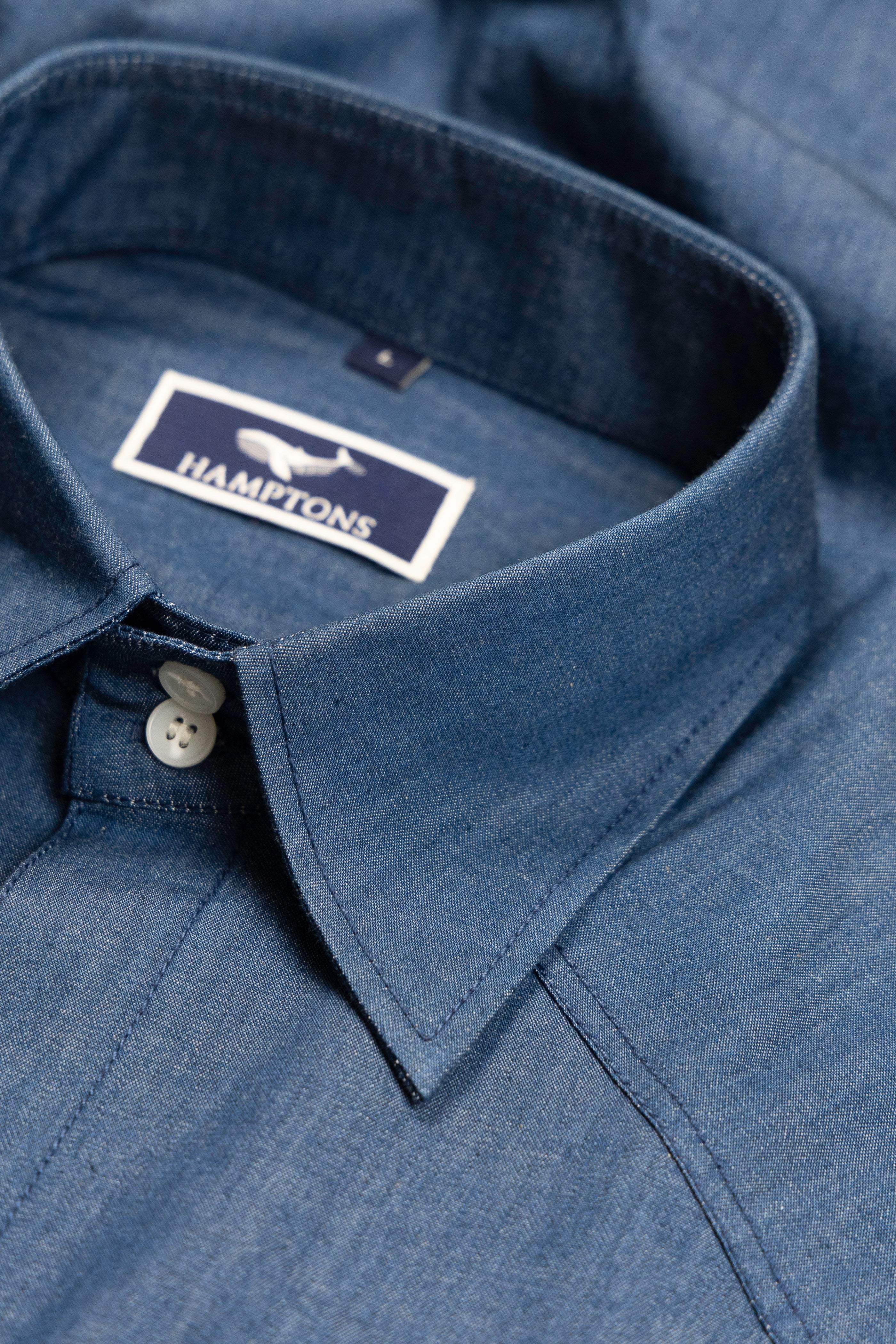 Ranch Chambray– Western Flap Pockets Utility Shirt