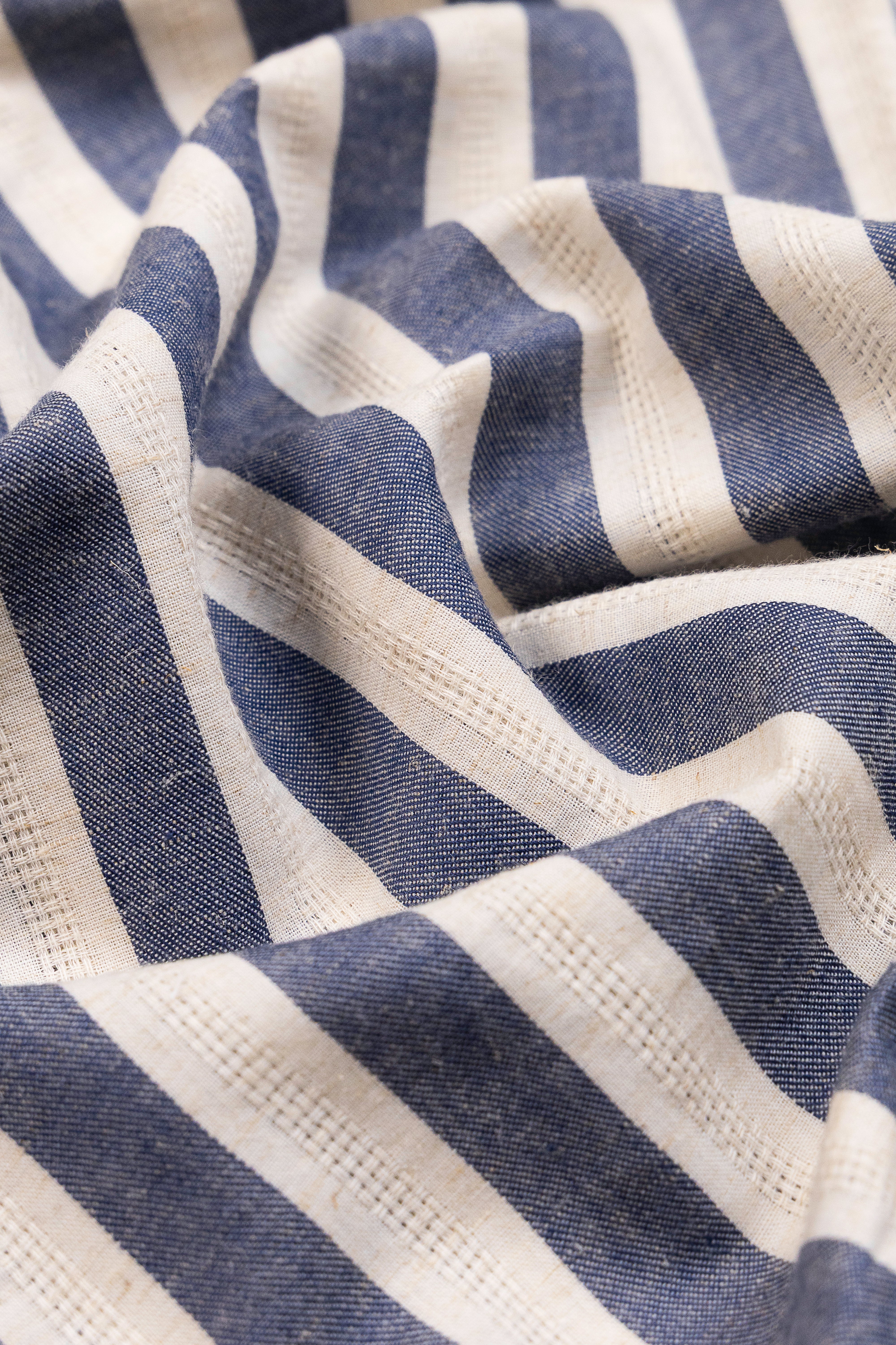 Riviera Stripe Oxford- Printed Button Placket  Shirt