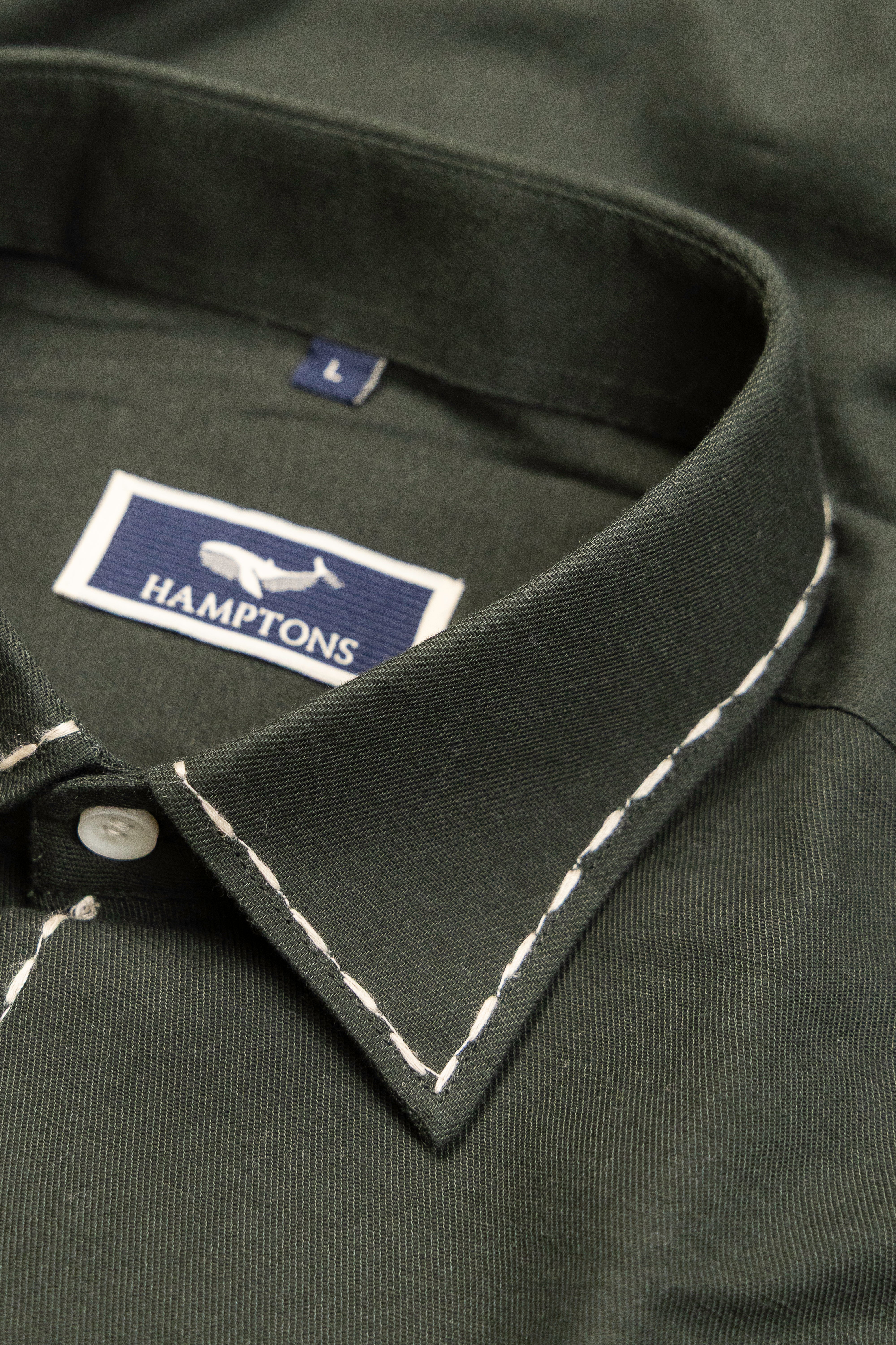 Evergreen Cotton– Spread Collar And Bouble Pocket Shirt