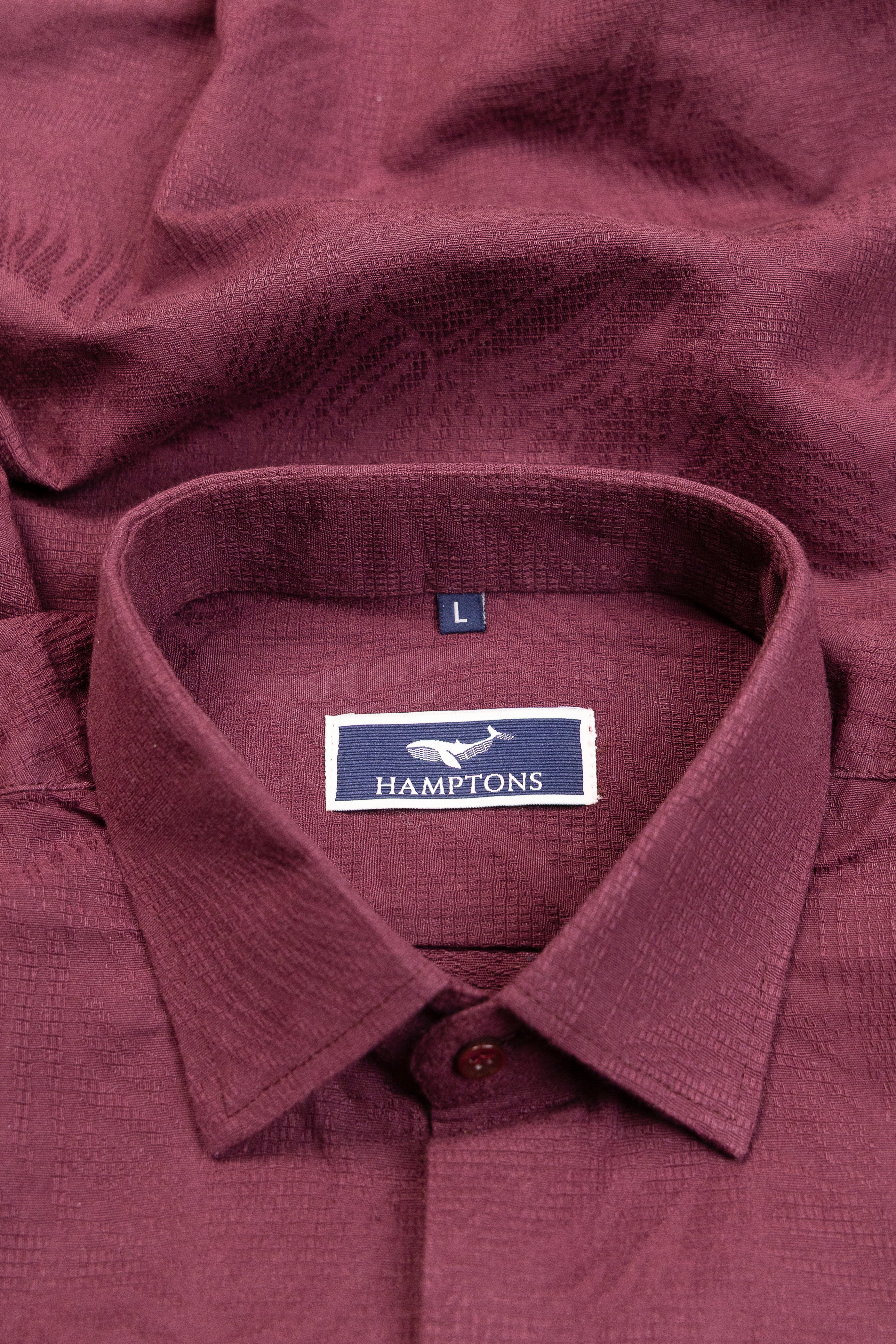 Botanical Jacquard Printed - Spread Collar Shirt
