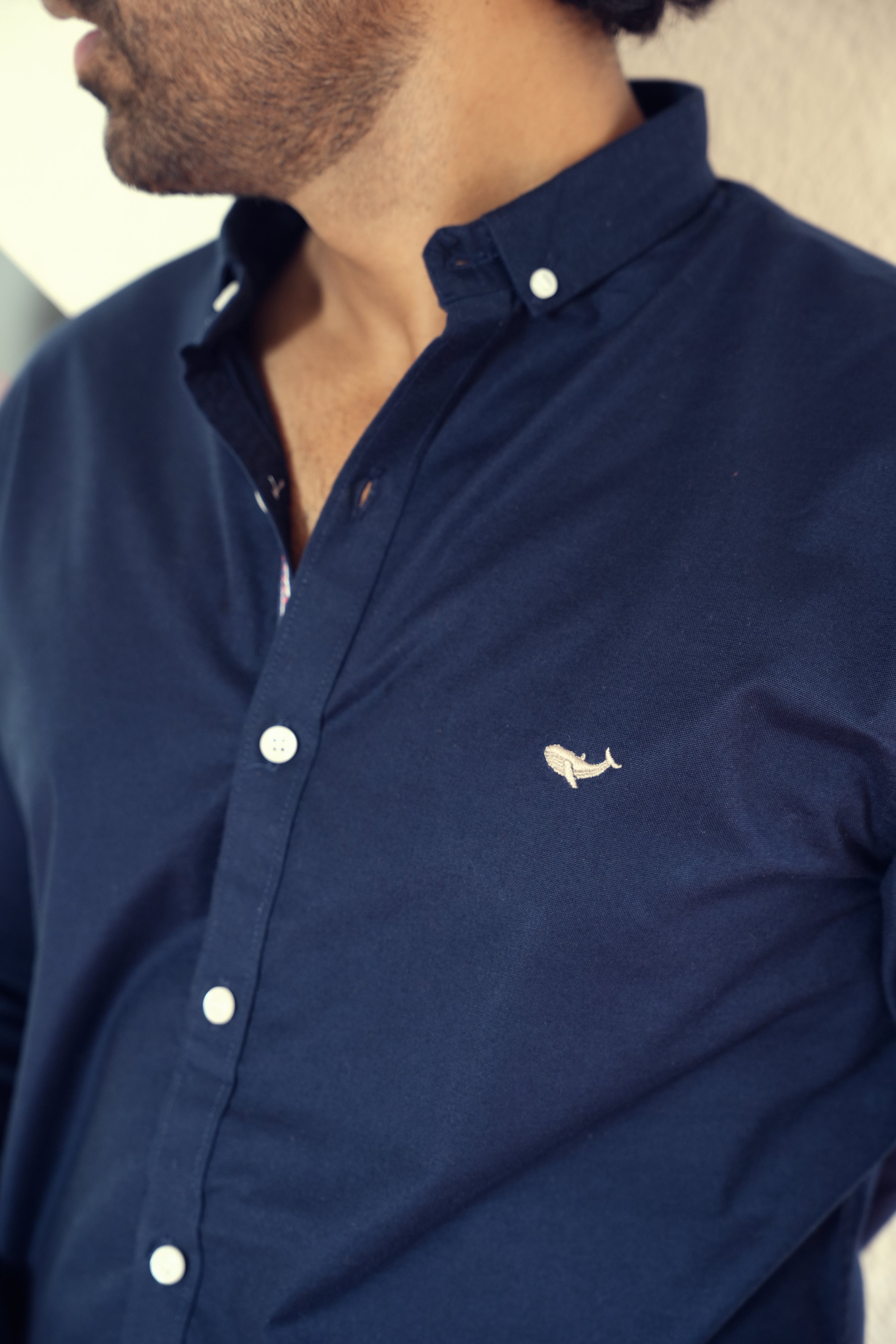 Midnight Blue Pre-washed Oxford Shirt