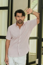 Blush Haven Cotton Regular Fit Pink Shirt