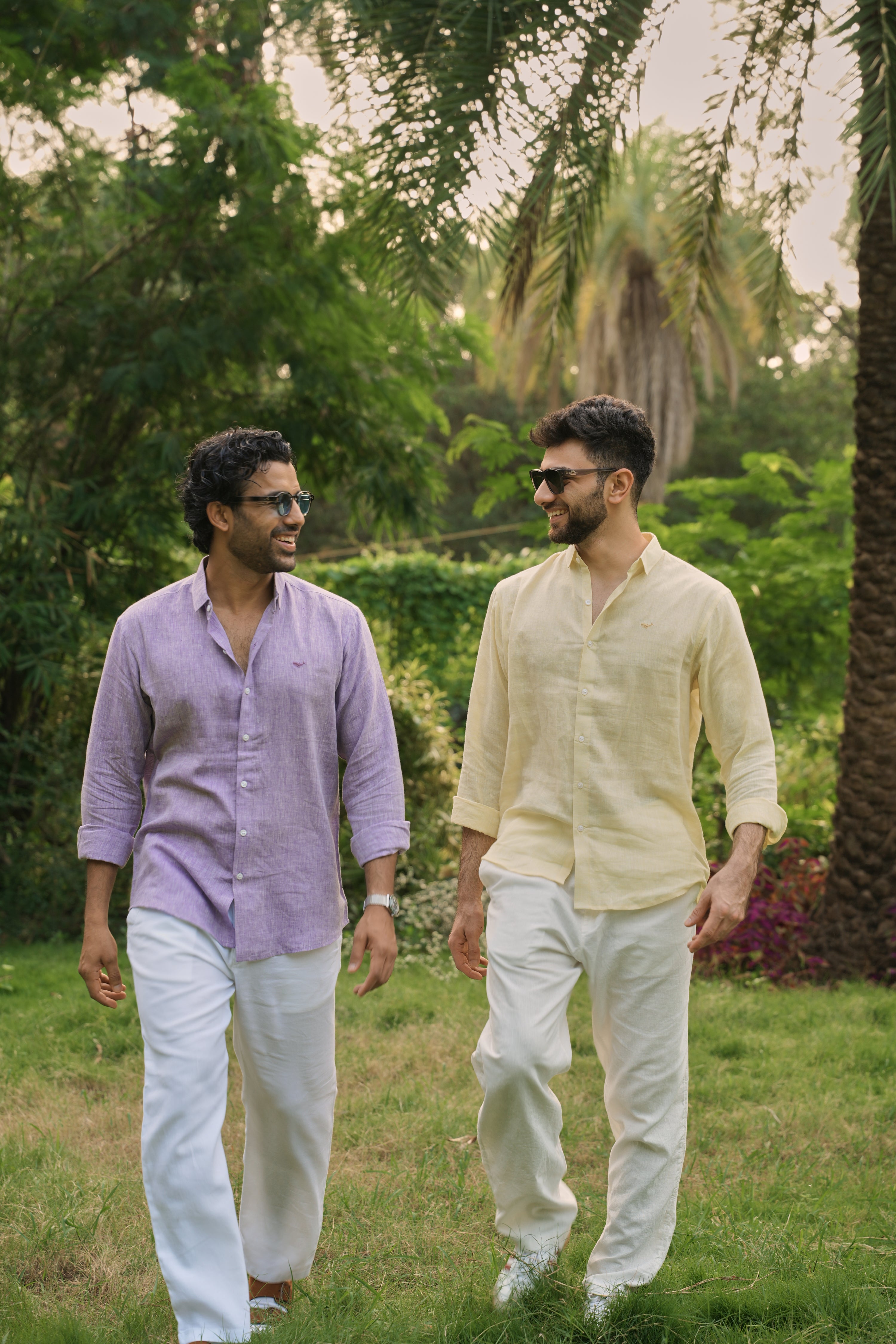 Purple 100% Linen 44 Lea Shirt