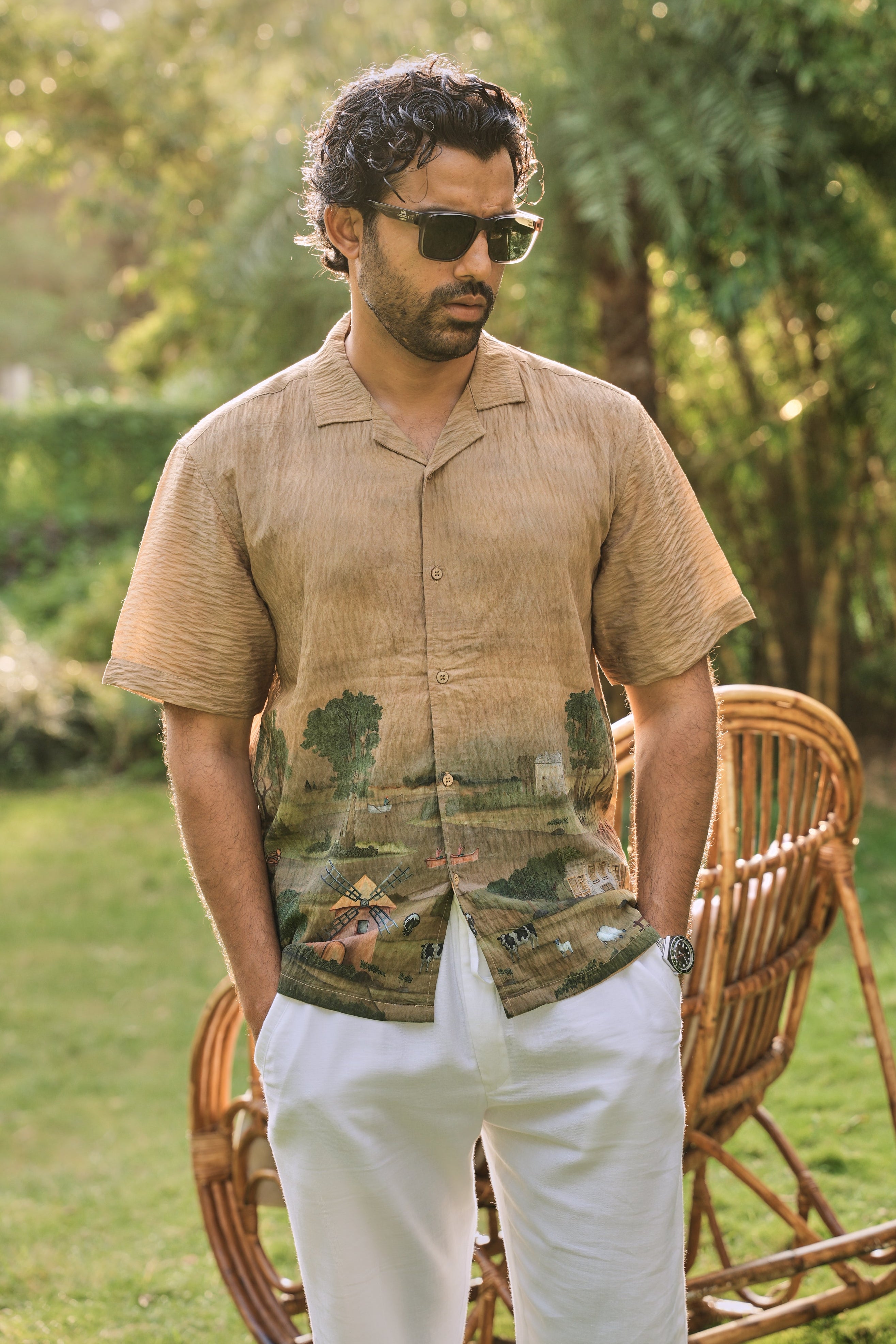 Countryside Escape Cuban Collar Shirt