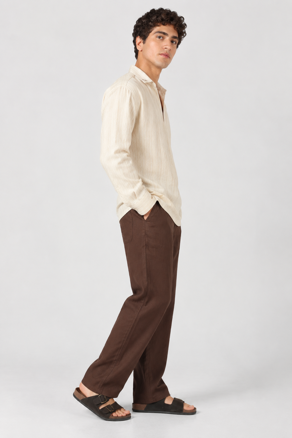 Textured Johnny Collar 100% Cotton Co-ordinated Outfits for Men