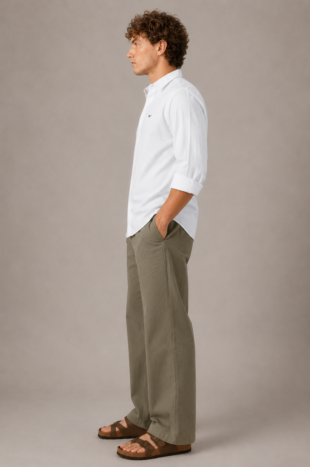 Linen-style 100% Cotton Straight Fit Mint Green Pant