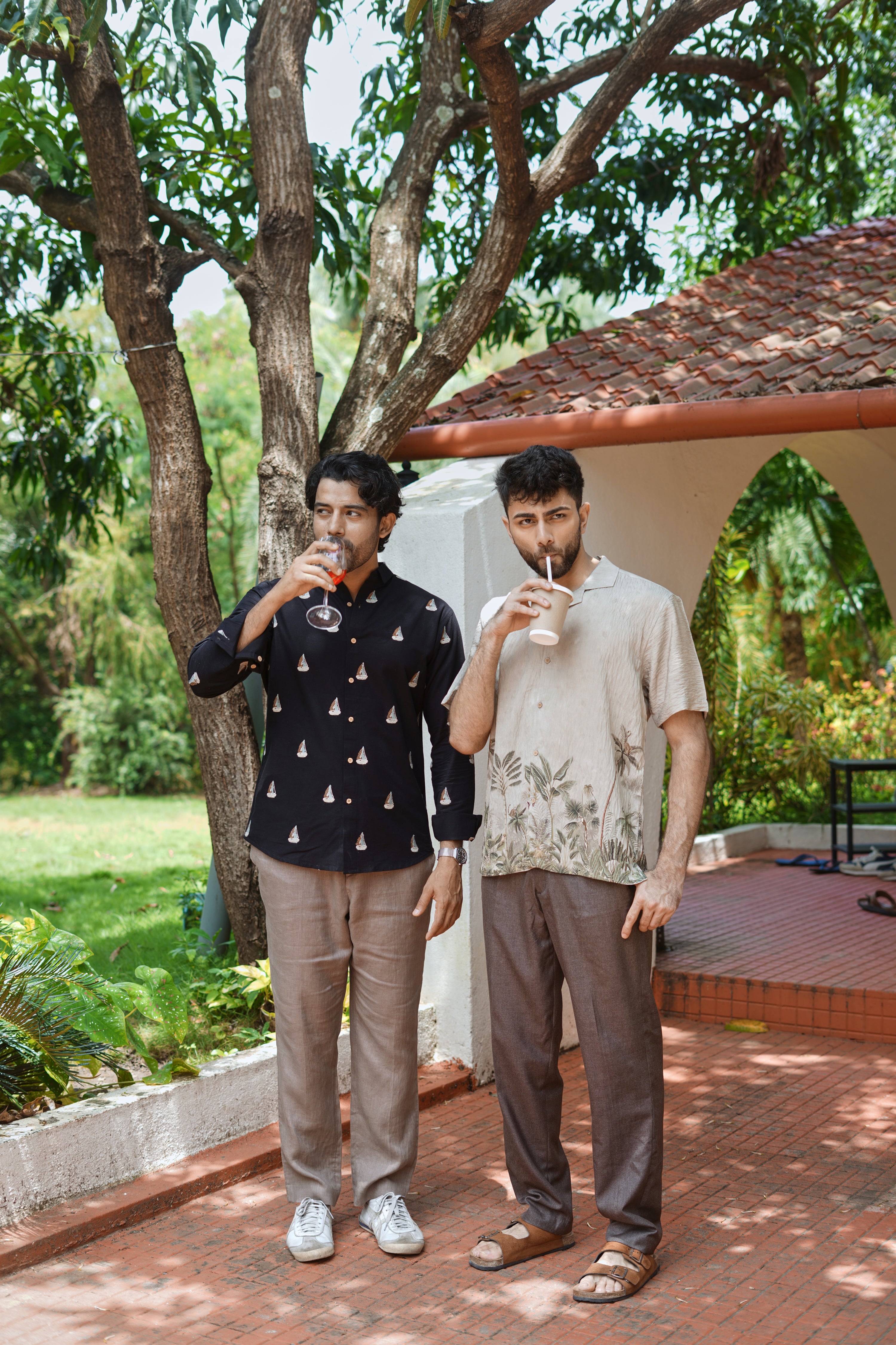 Palmshore Drift Printed Cuban Collar Shirt