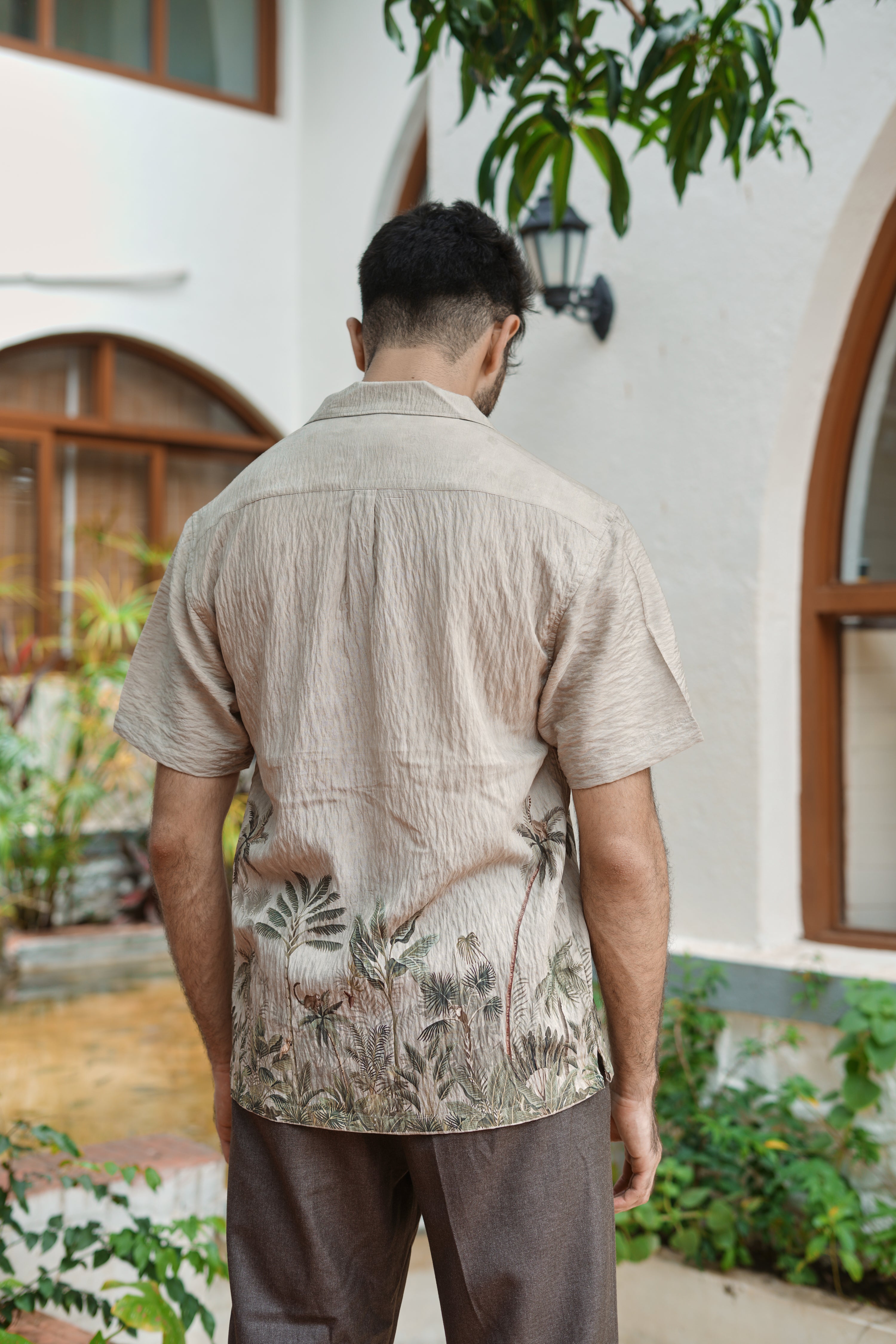 Palmshore Drift Printed Cuban Collar Shirt