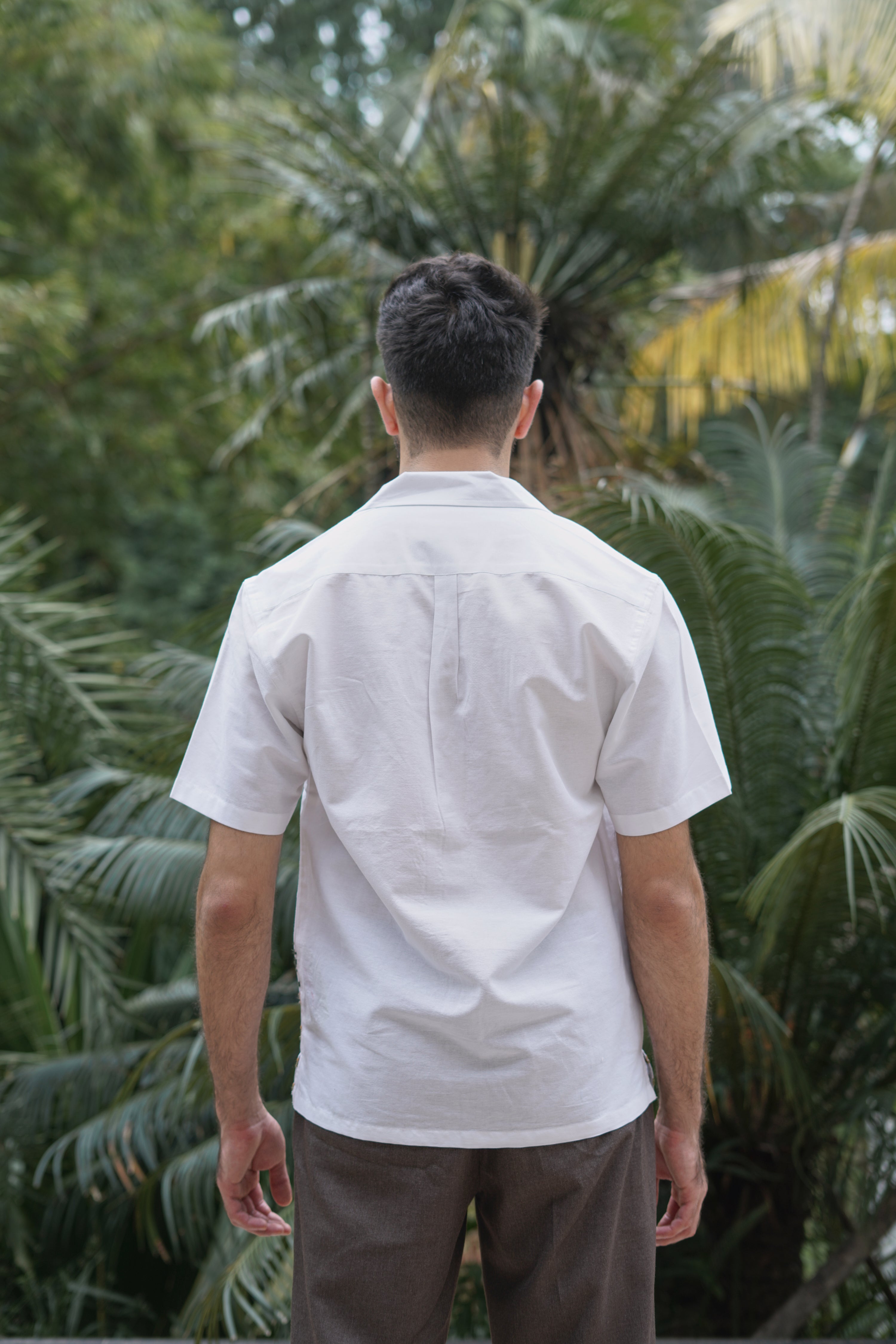 Countryside Farm Story Cotton Box Fit White Embroidered  Shirt