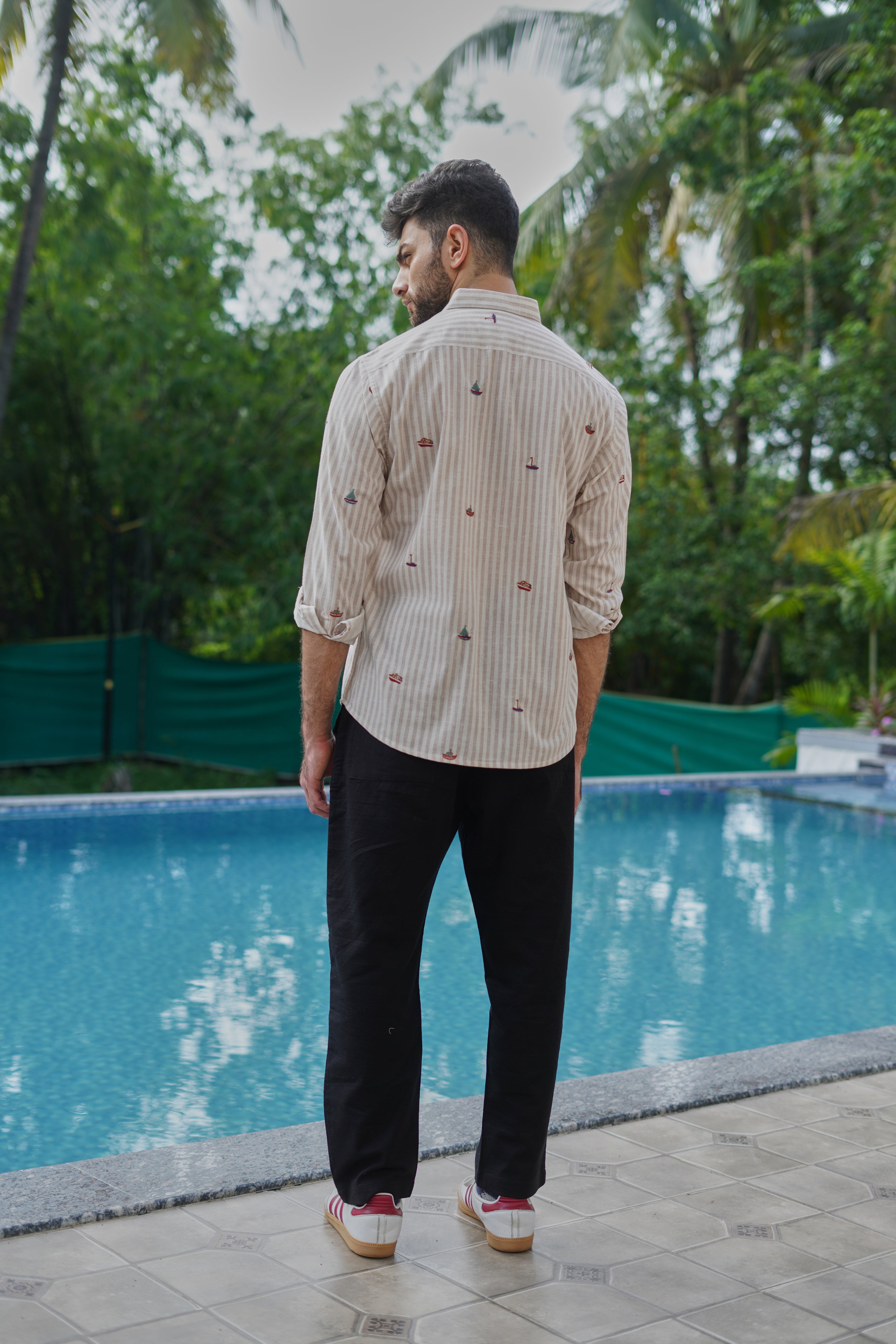 Sail & Shore Embroidered Striped Shirt