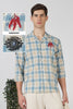 Evil Eye Cotton Box Fit Sky Blue Embroidered Shirt