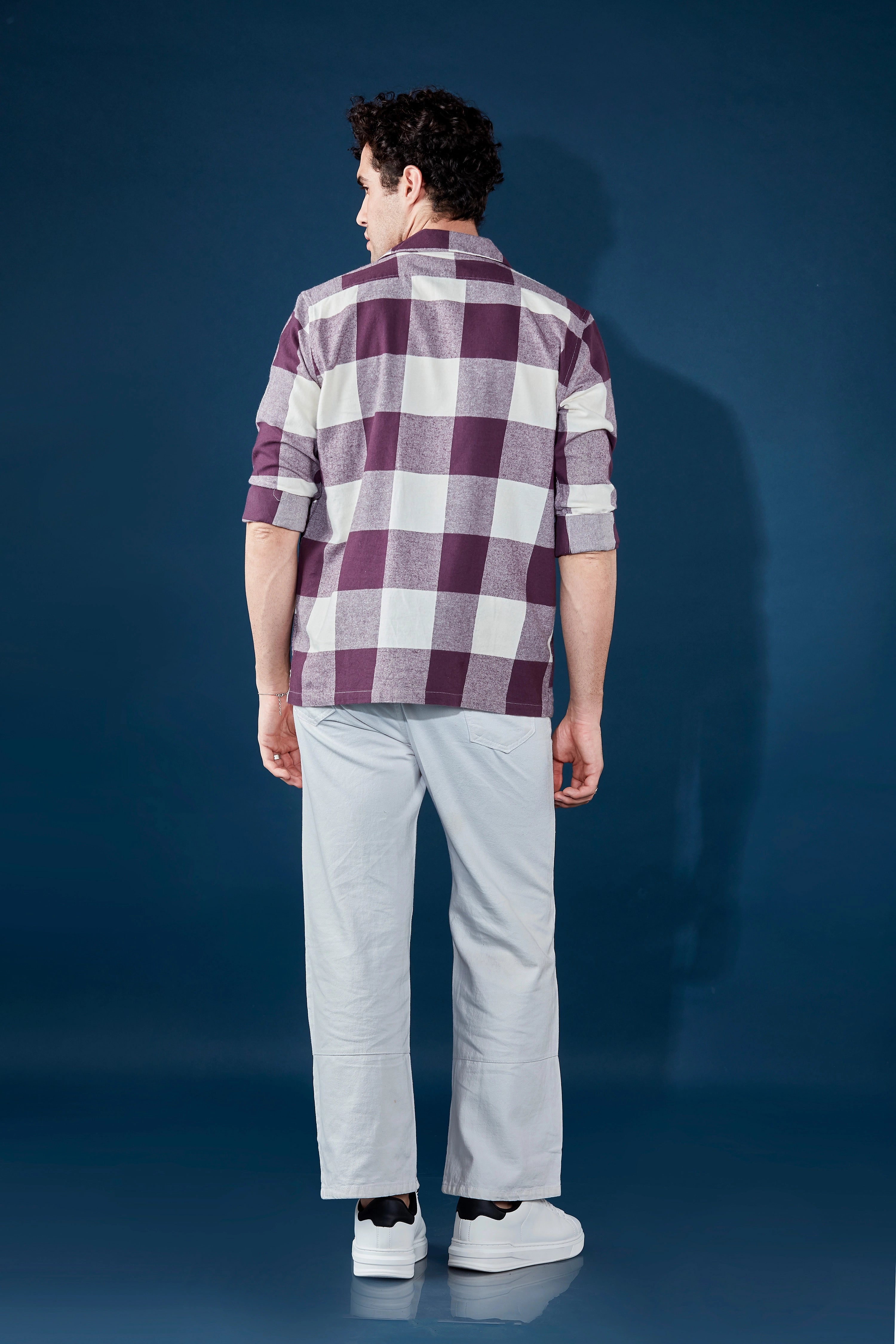 Aubergine Purple Flannel Overshirt