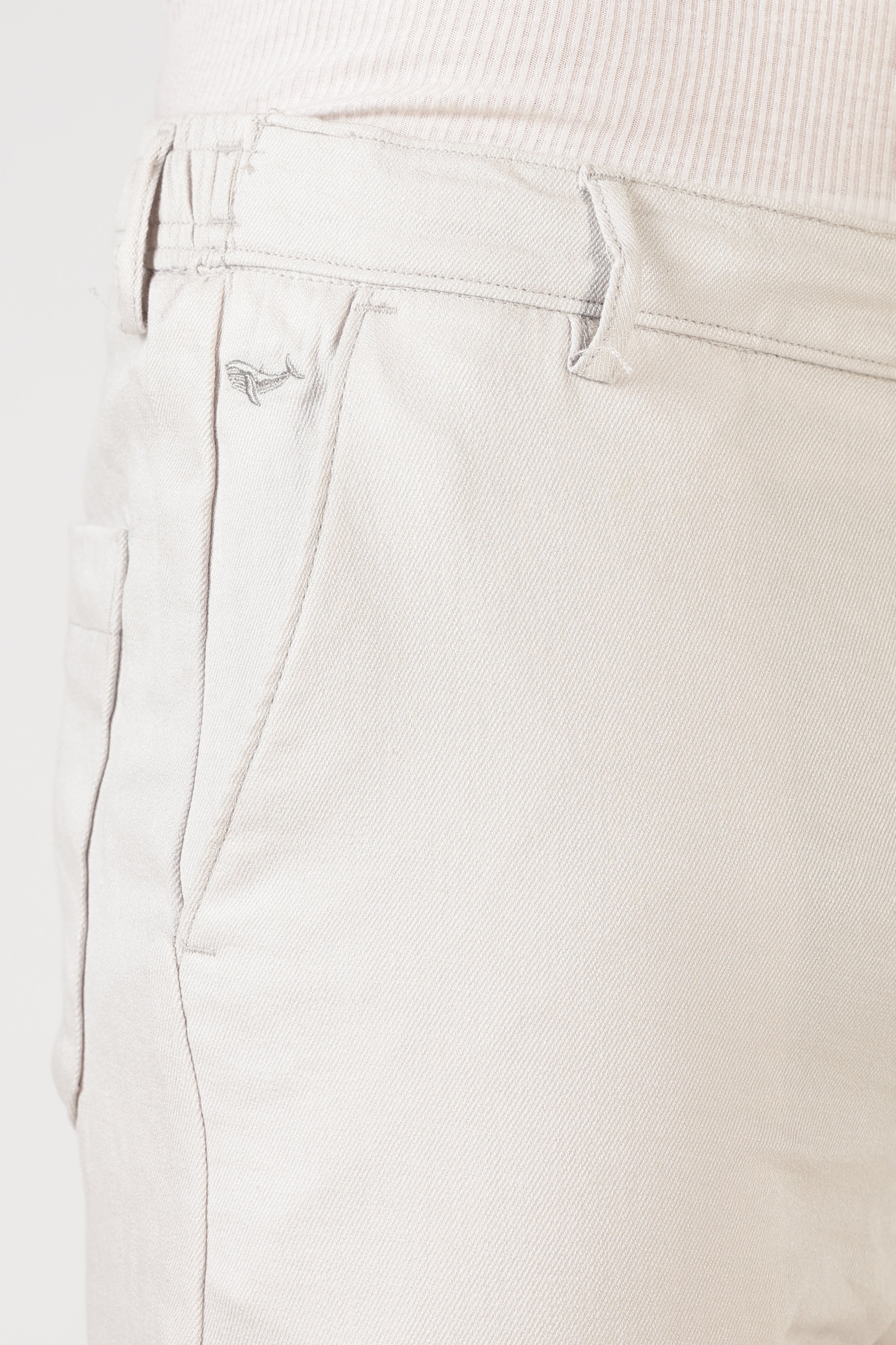Free Flow 100% Cotton Parallel Fit White Pants