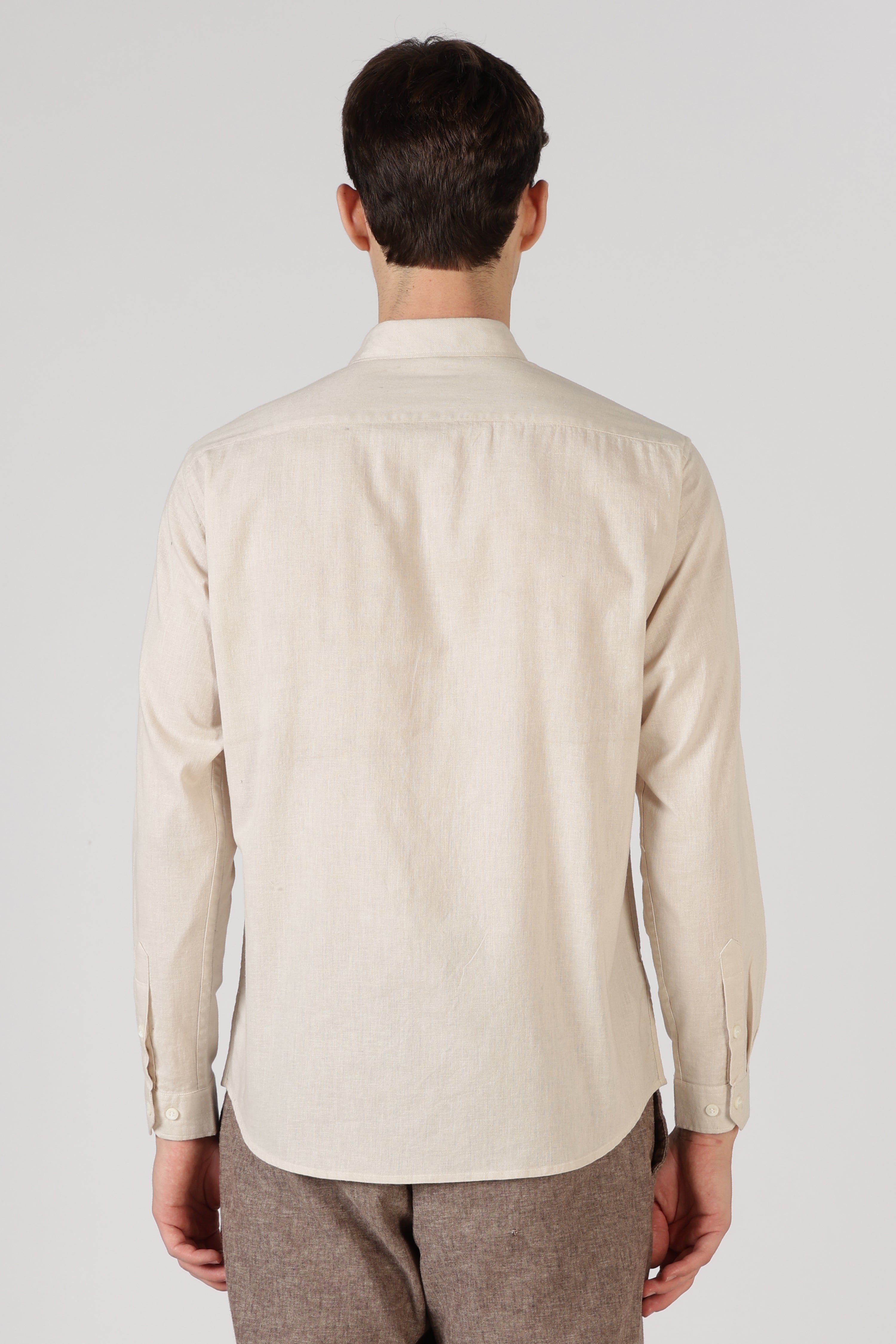 Playful Wine Cotton Regular Fit Beige Embroidered Shirt