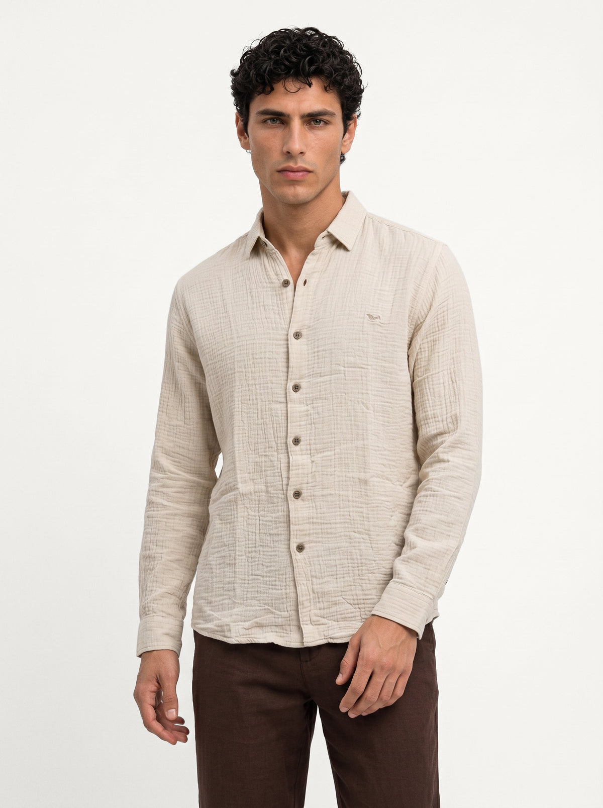 Ajmer Sandstone Double Cloth 100% Cotton Shirt